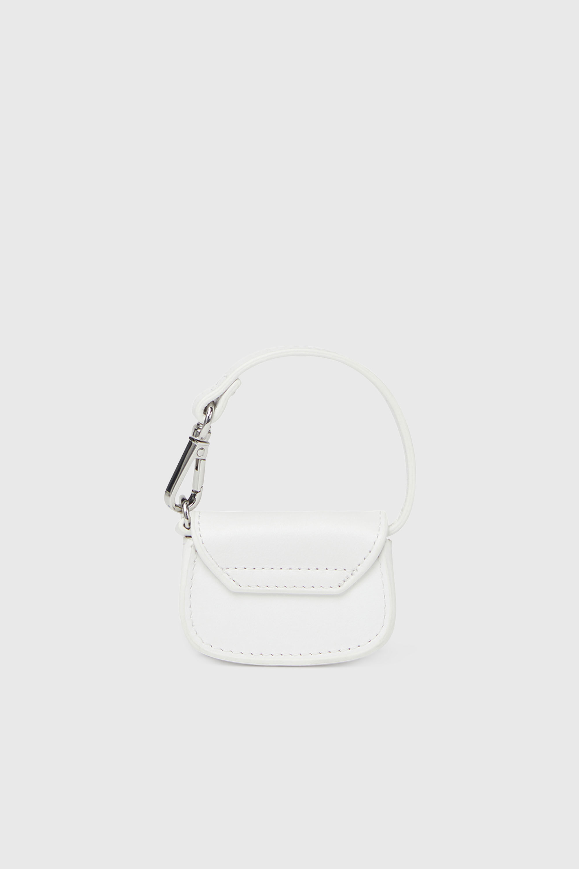 Diesel - 1DR MICRO, Woman's Leather bag charm in White - 2