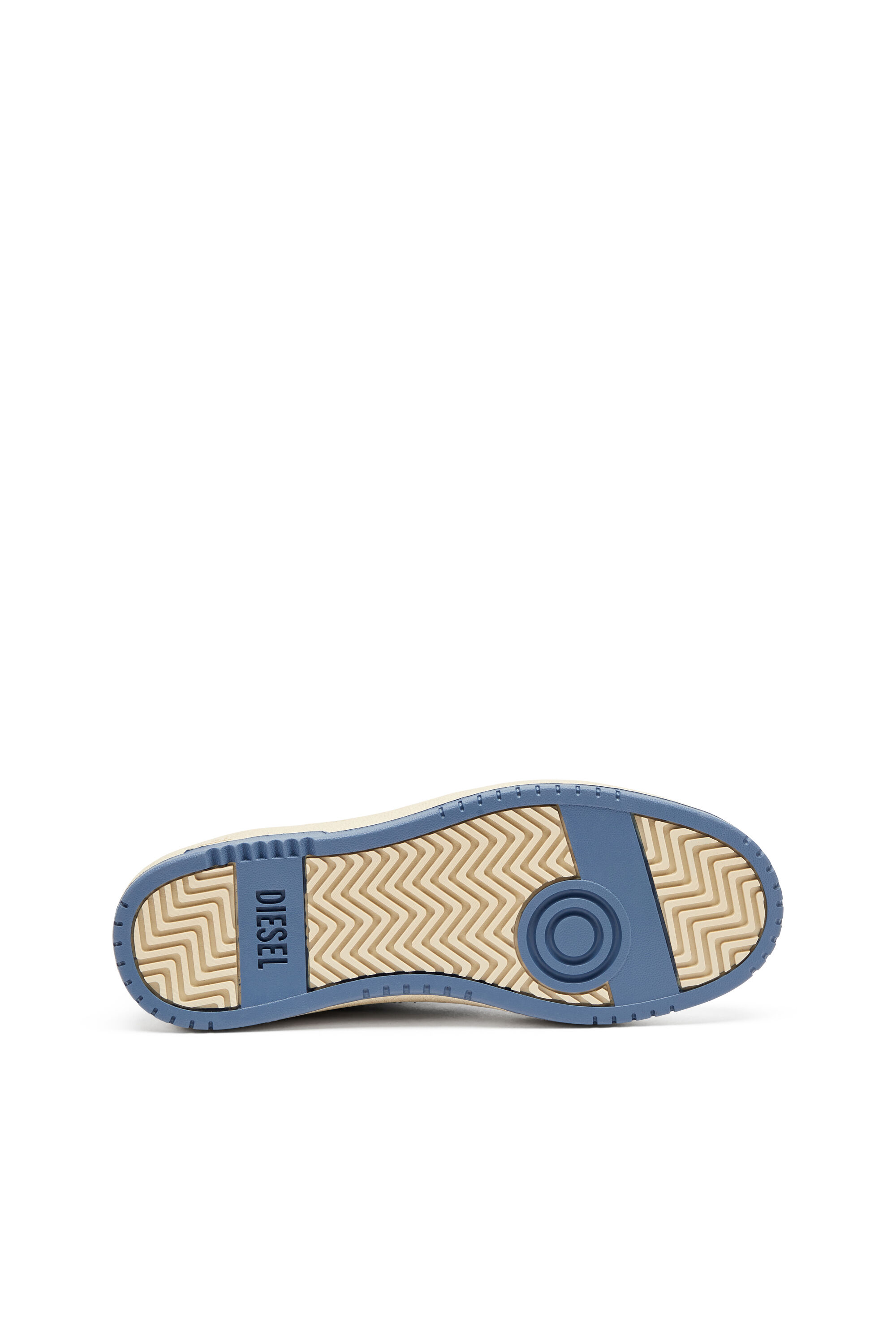 Diesel - S-UKIYO V2 LOW, Man's S-Ukiyo Low-Low-top sneakers in leather and nylon in Blue/White - 5