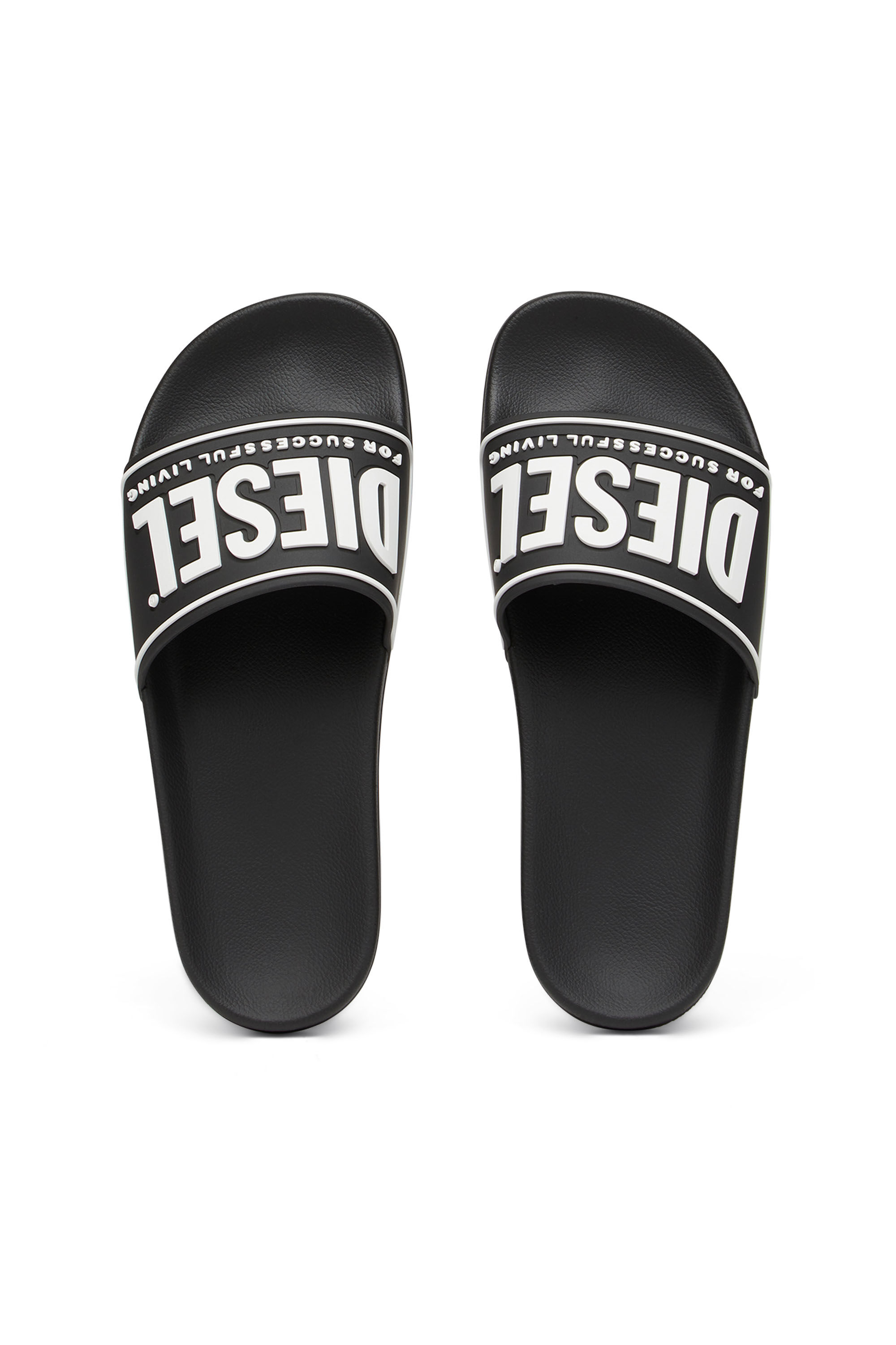 ★DIESEL★ SA Mayemi W Slide Black Y02854P4441H0958 SA-MAYEMI CC W Woman: Rubber slides with embossed logo | Diesel