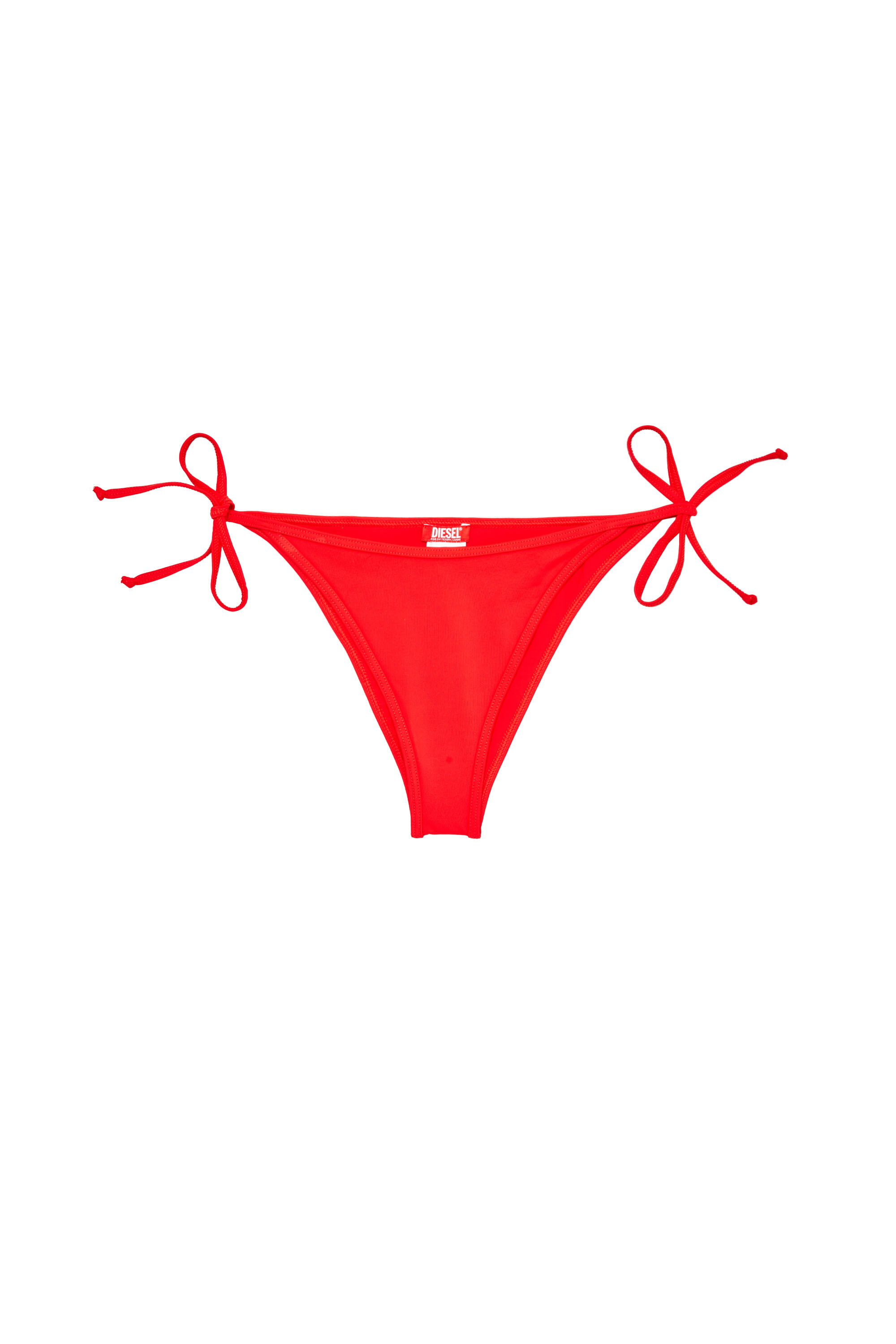 Diesel - BRAZILIAN-D-CORE, Woman's Tie-side bikini bottoms with logo back in Red - 1