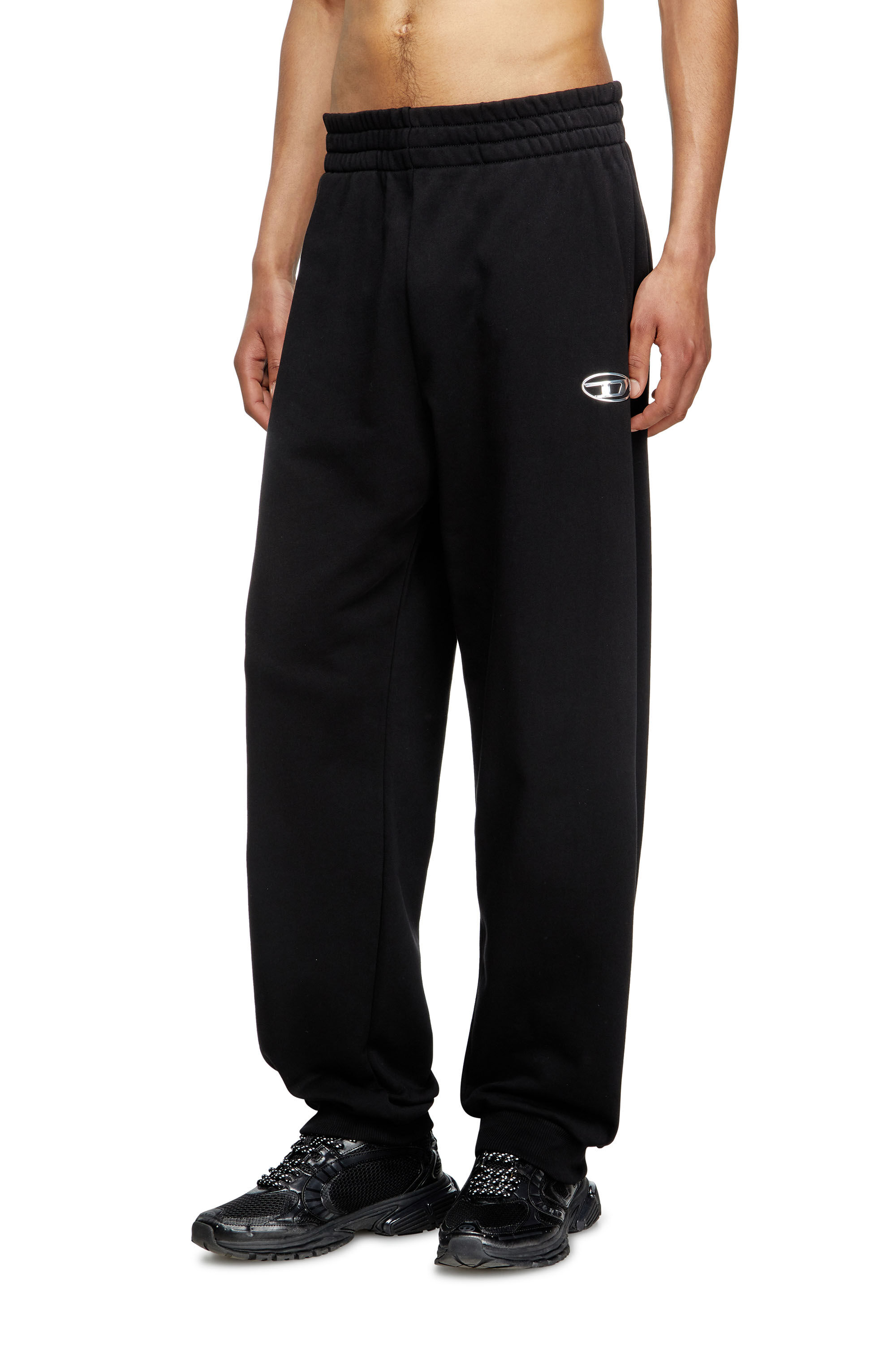 Diesel - P-MARKY-OD, Man's Sweatpants with metal-effect Oval D logo in Black - 2