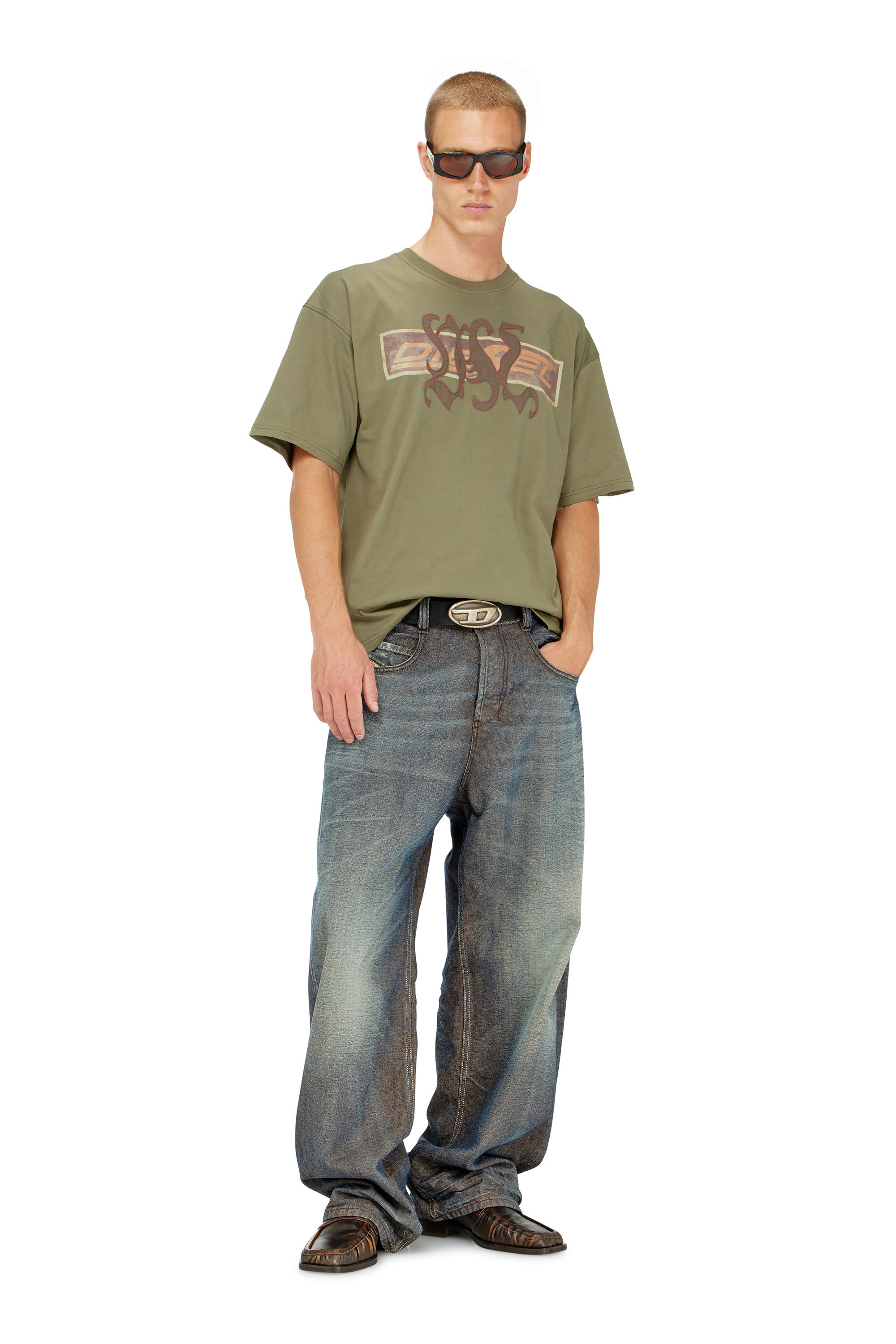 Diesel - T-BOXT-AA17, Man's T-shirt with graphic print and patches in null - 1