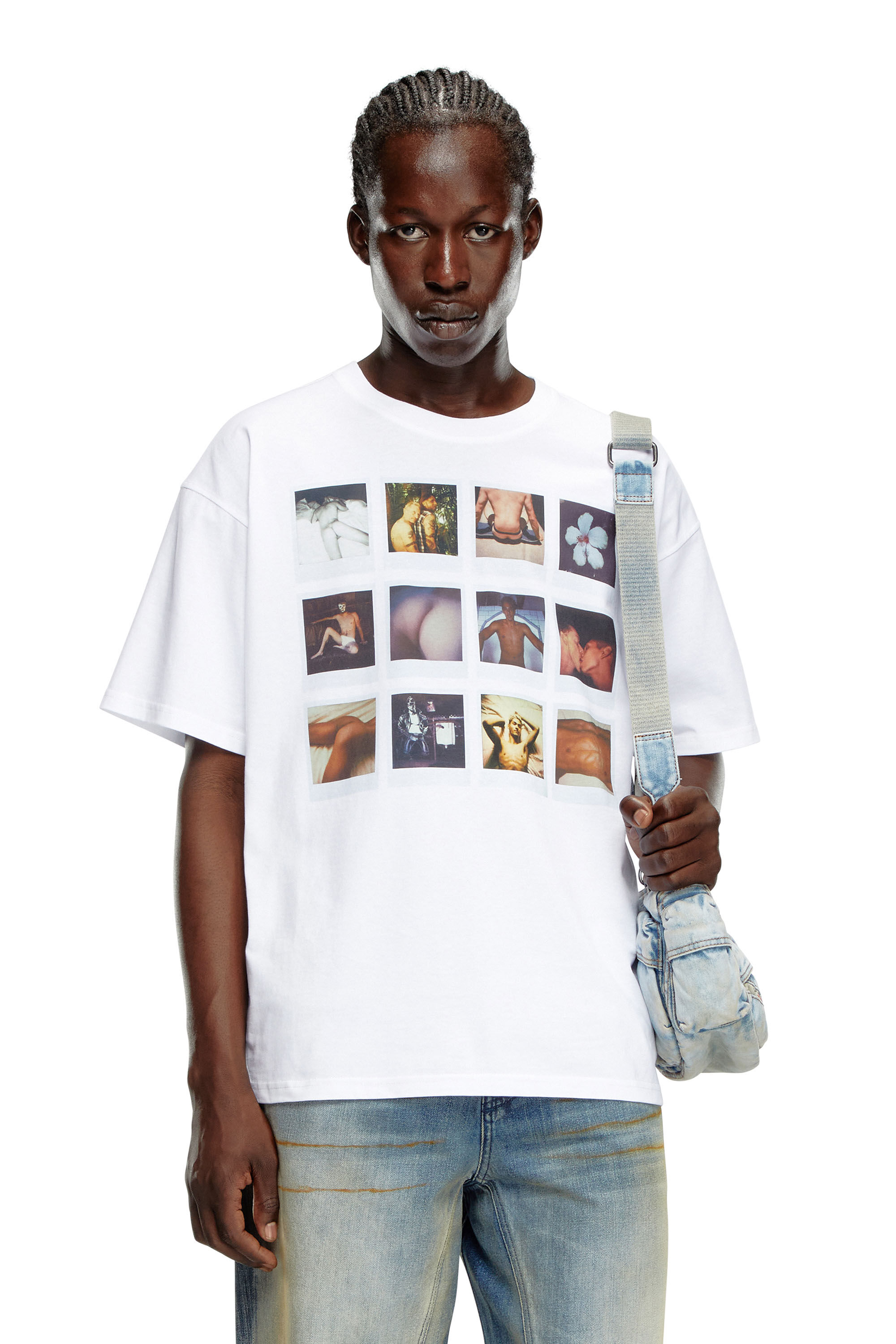 Diesel - PR-T-BOXT-SS, Unisex T-shirt with polaroid patches in White - Image 3