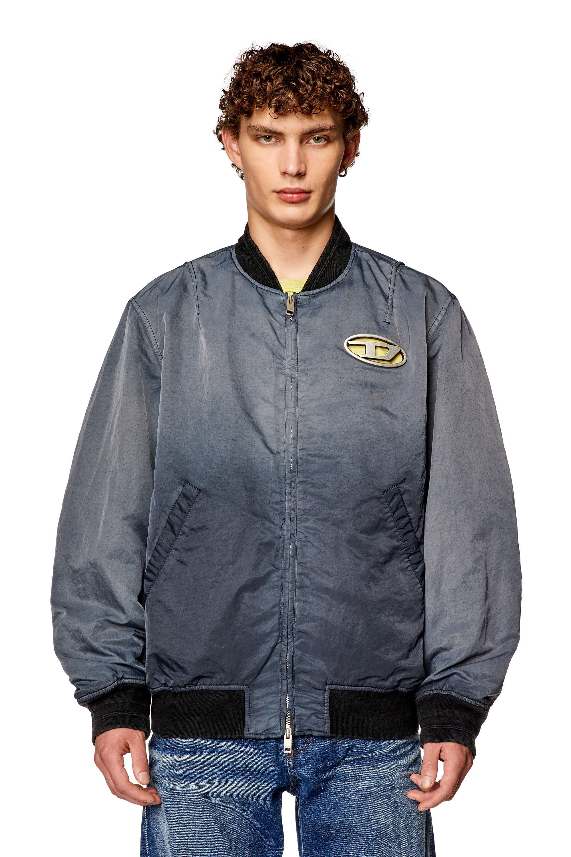 Men s Degrade padded bomber jacket Grey Diesel