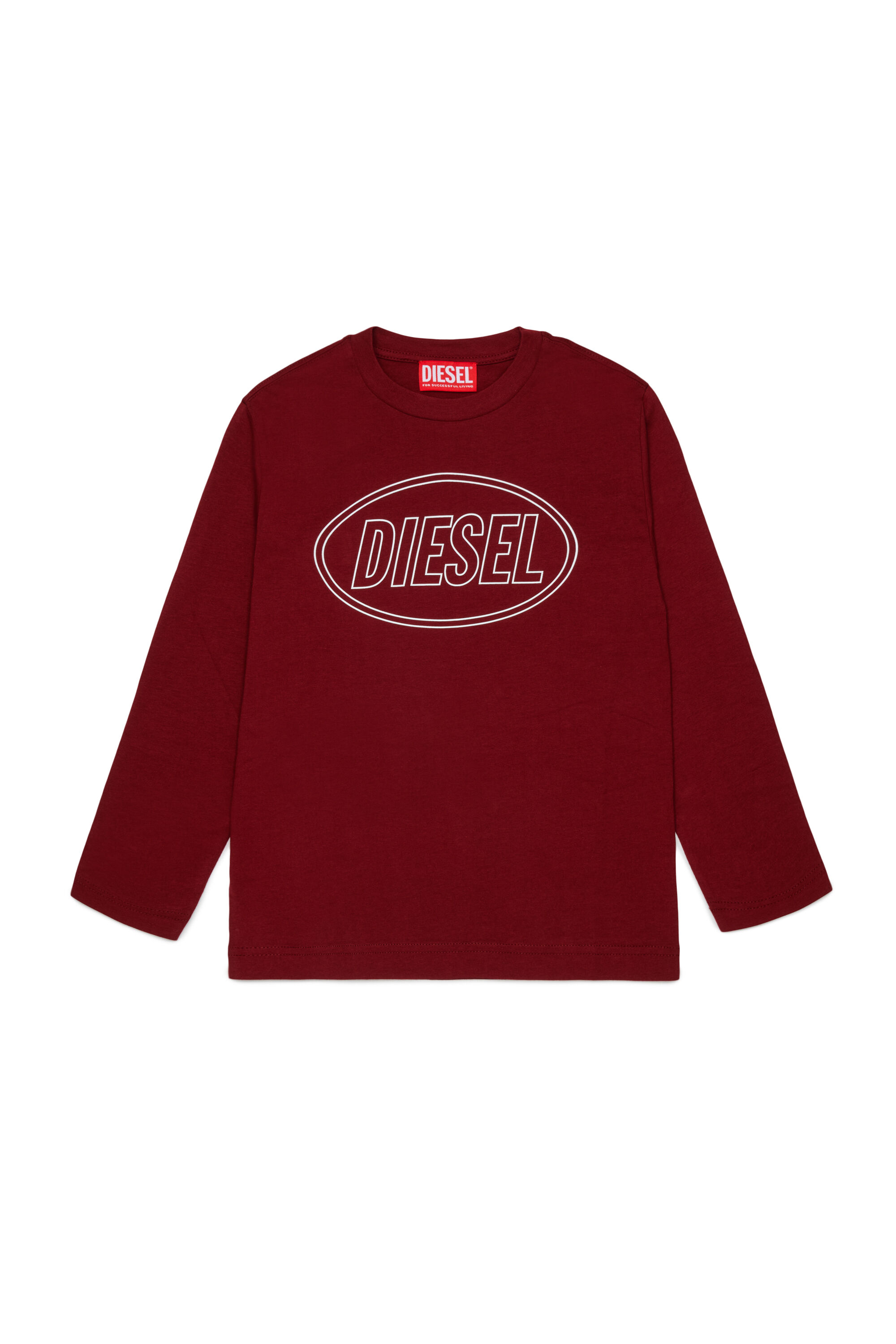 Diesel - TCIRCLELS OVER, Man's Long-sleeve T-shirt with Oval D logo in Red - 1