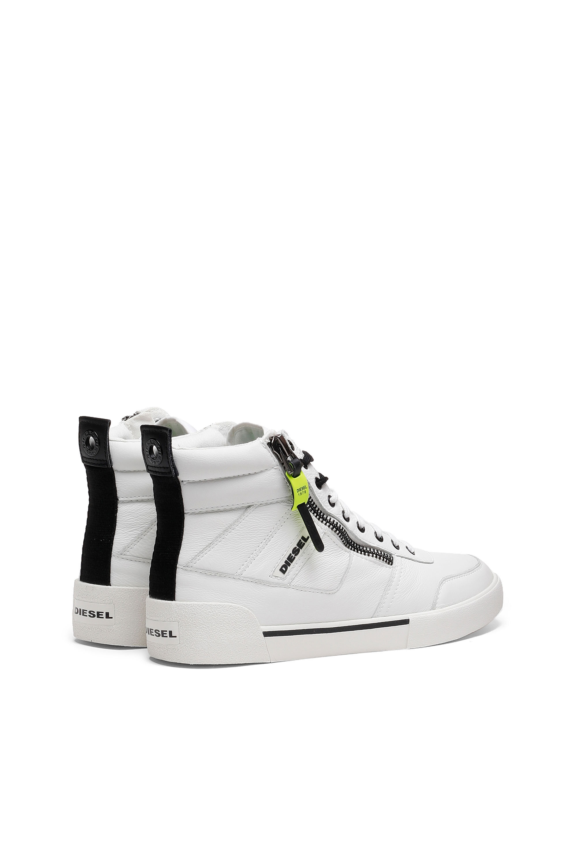 High-top sneakers in panelled suede 
