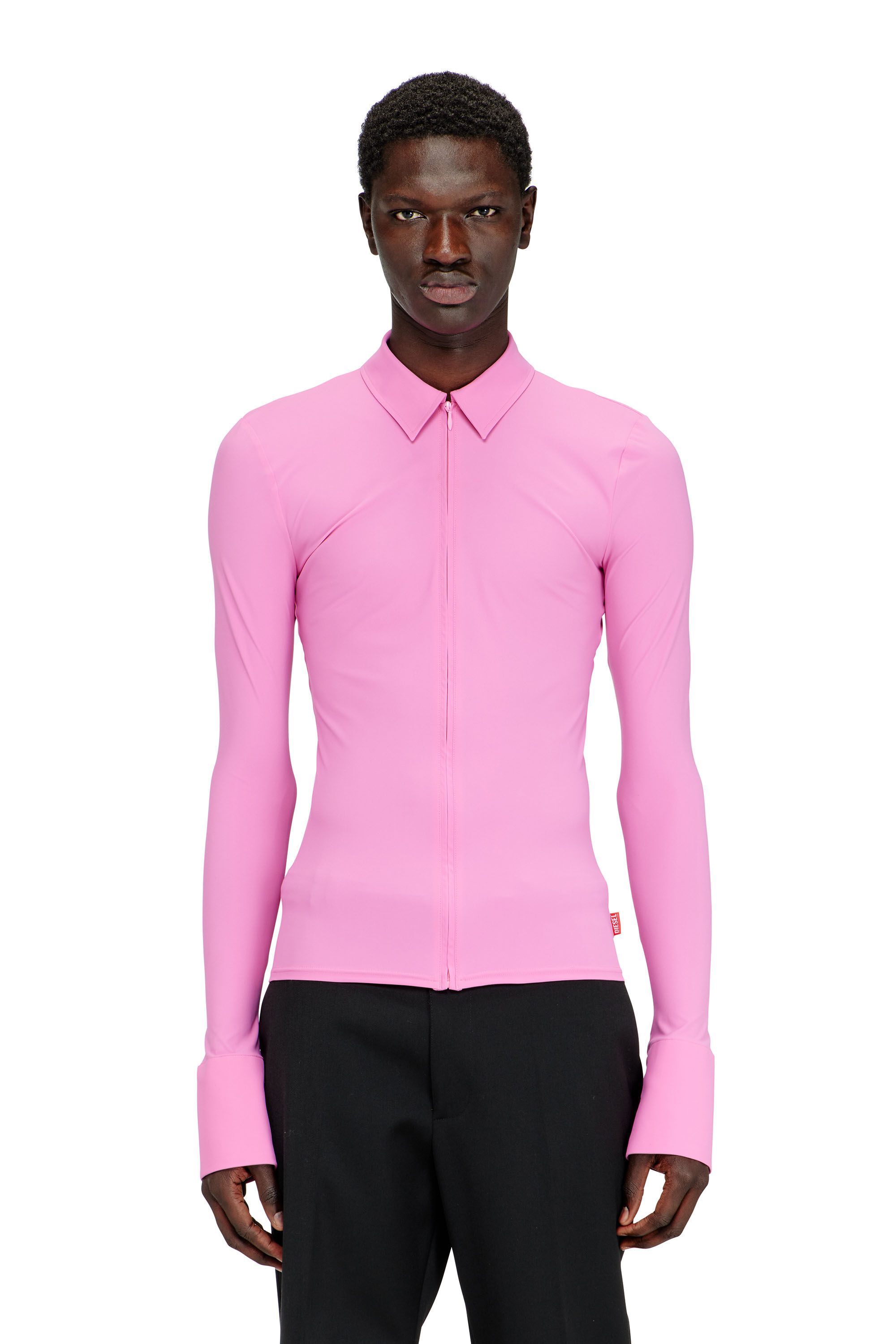 treat ürself ブラウス pink shirt Light Pink Dupioni Trapunto Stitch Sofia Shirt | Tuckernuck