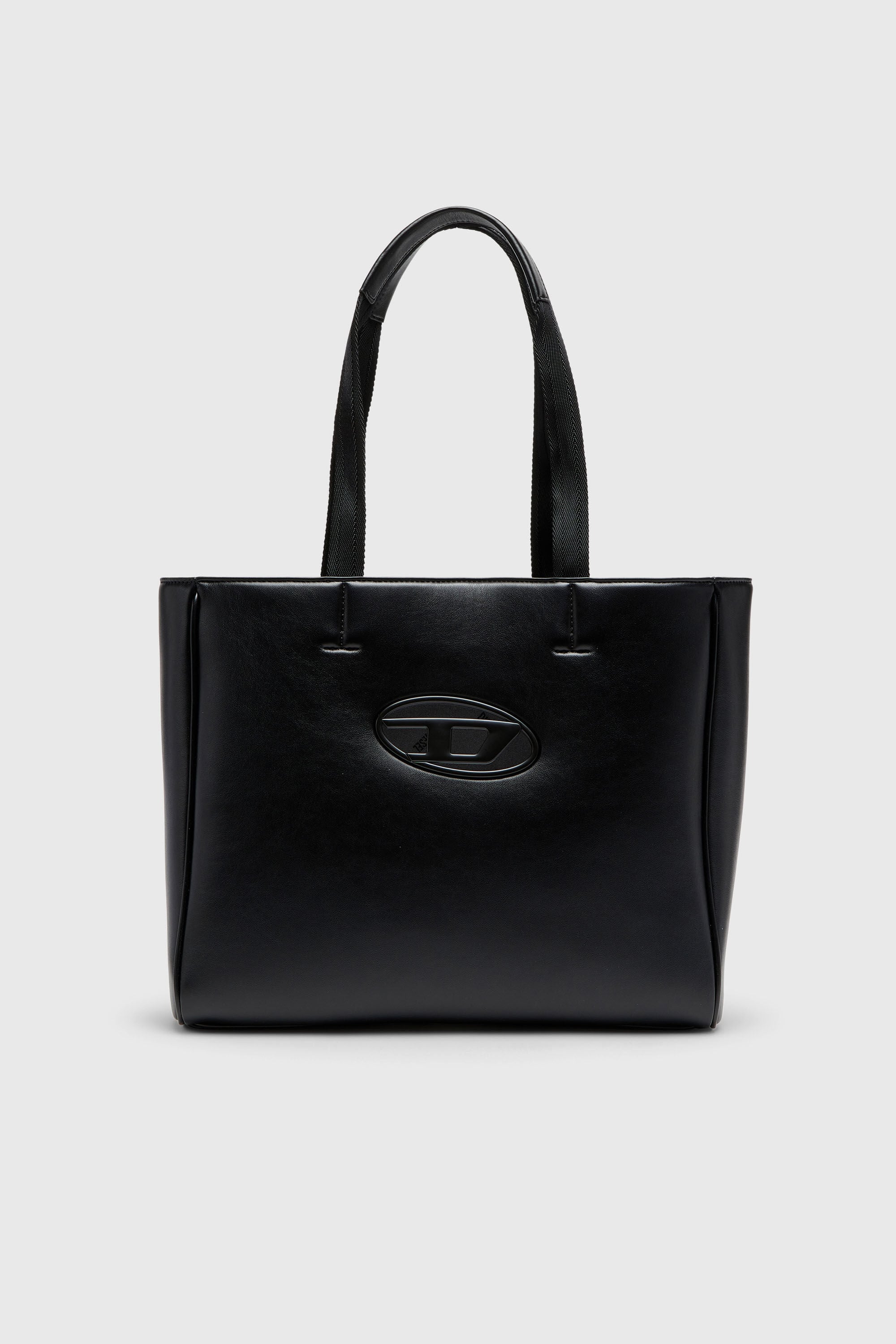 Diesel - HOLI-D SHOPPER EW, Unisex's Holi-D-Square shopper in bonded neoprene in Black - 2