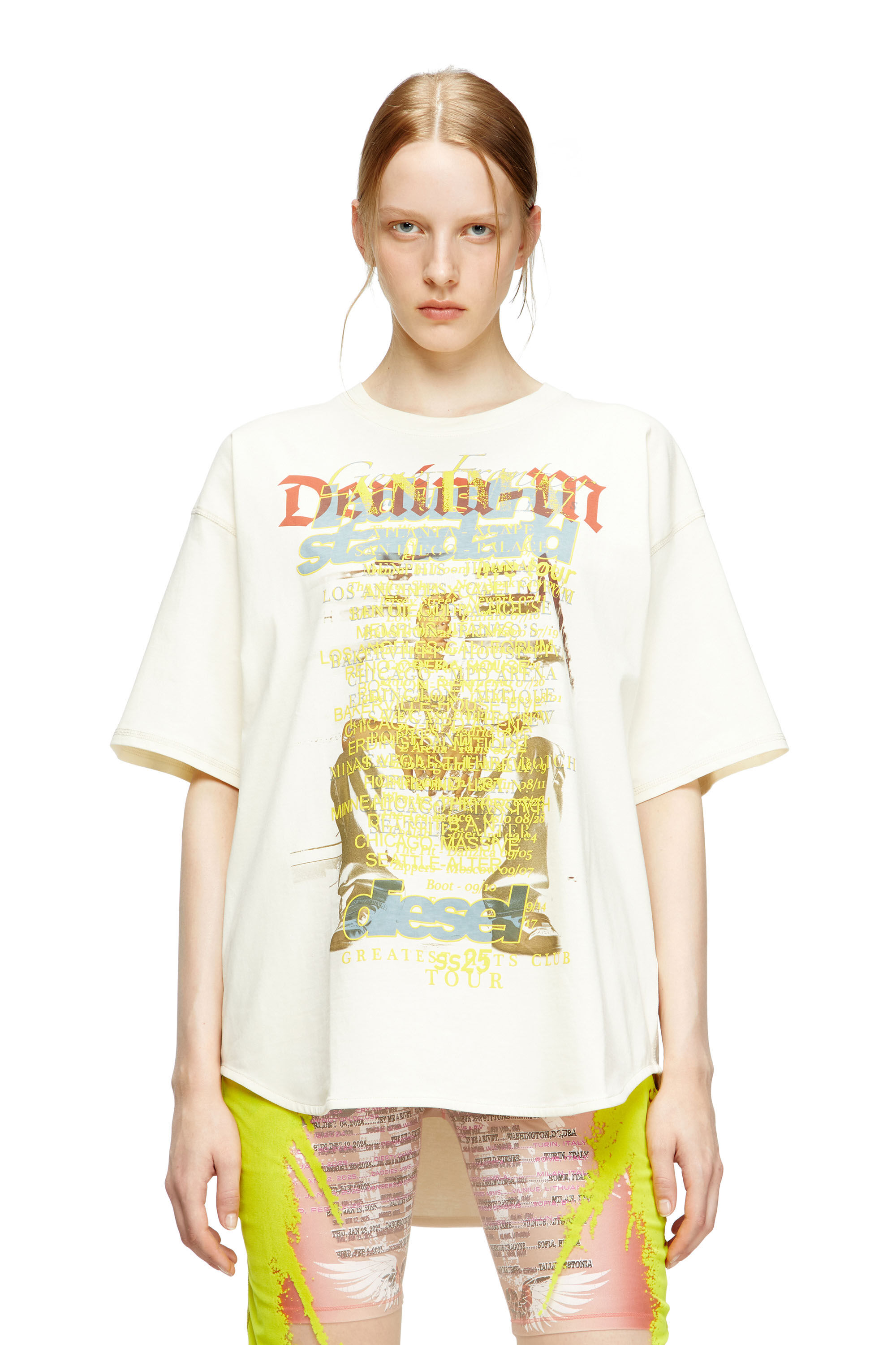 Diesel - T-BIX-AA, Unisex's T-shirt with lyrics print in White - 6