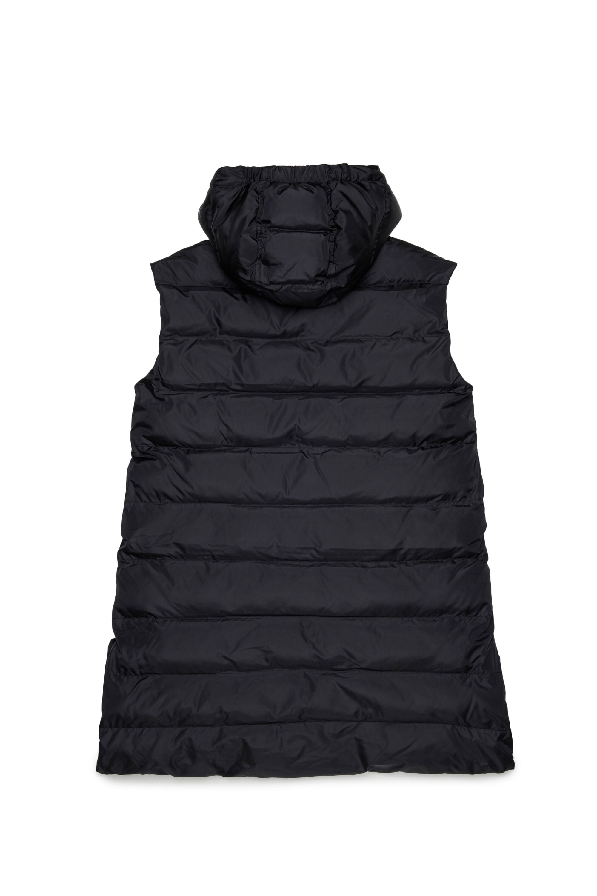 Diesel - JFENNY, Woman's Longline hooded puffer vest in Black - 2