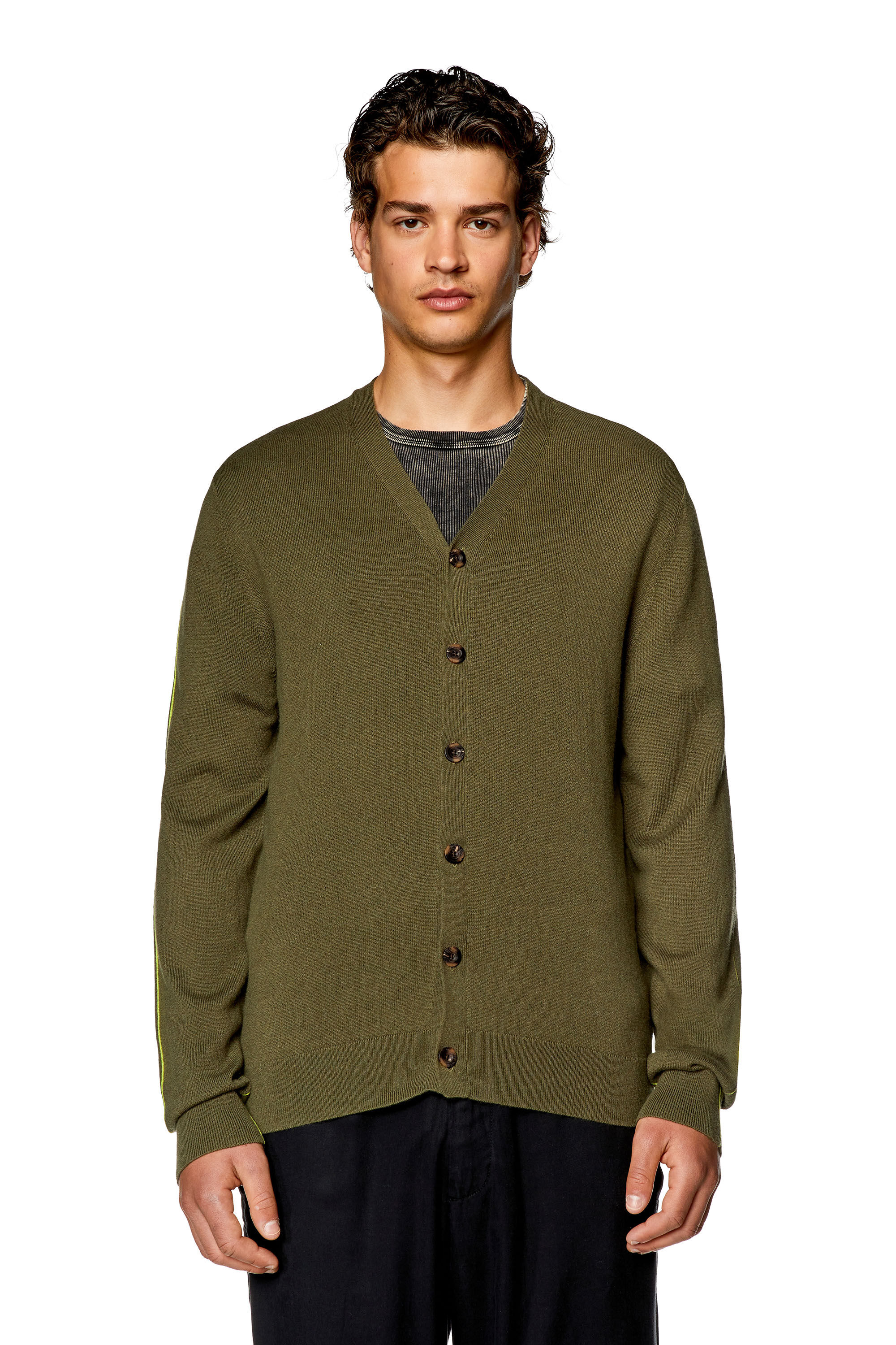 Olive green hot sale mens cardigan