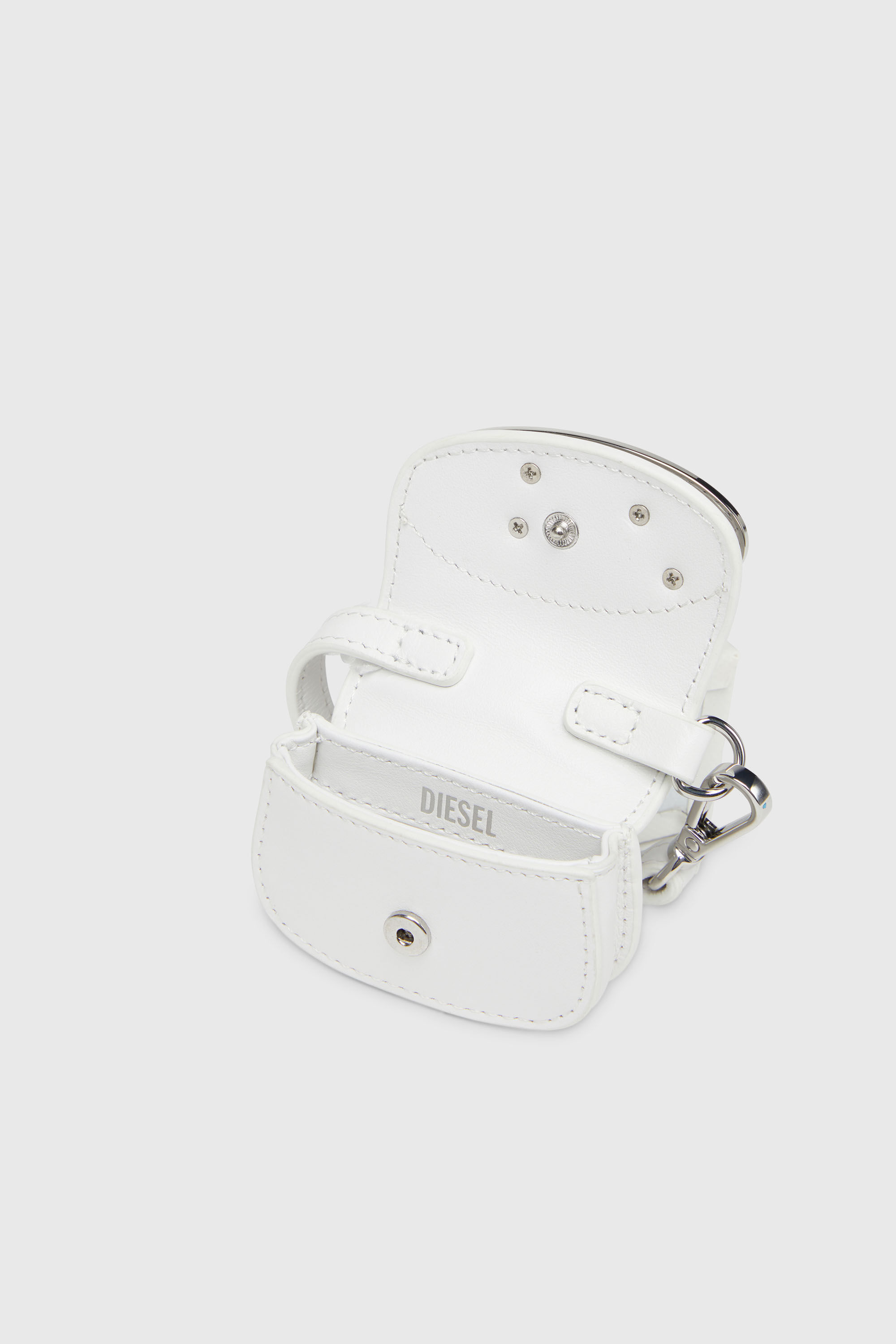 Diesel - 1DR MICRO, Woman's Leather bag charm in White - 3