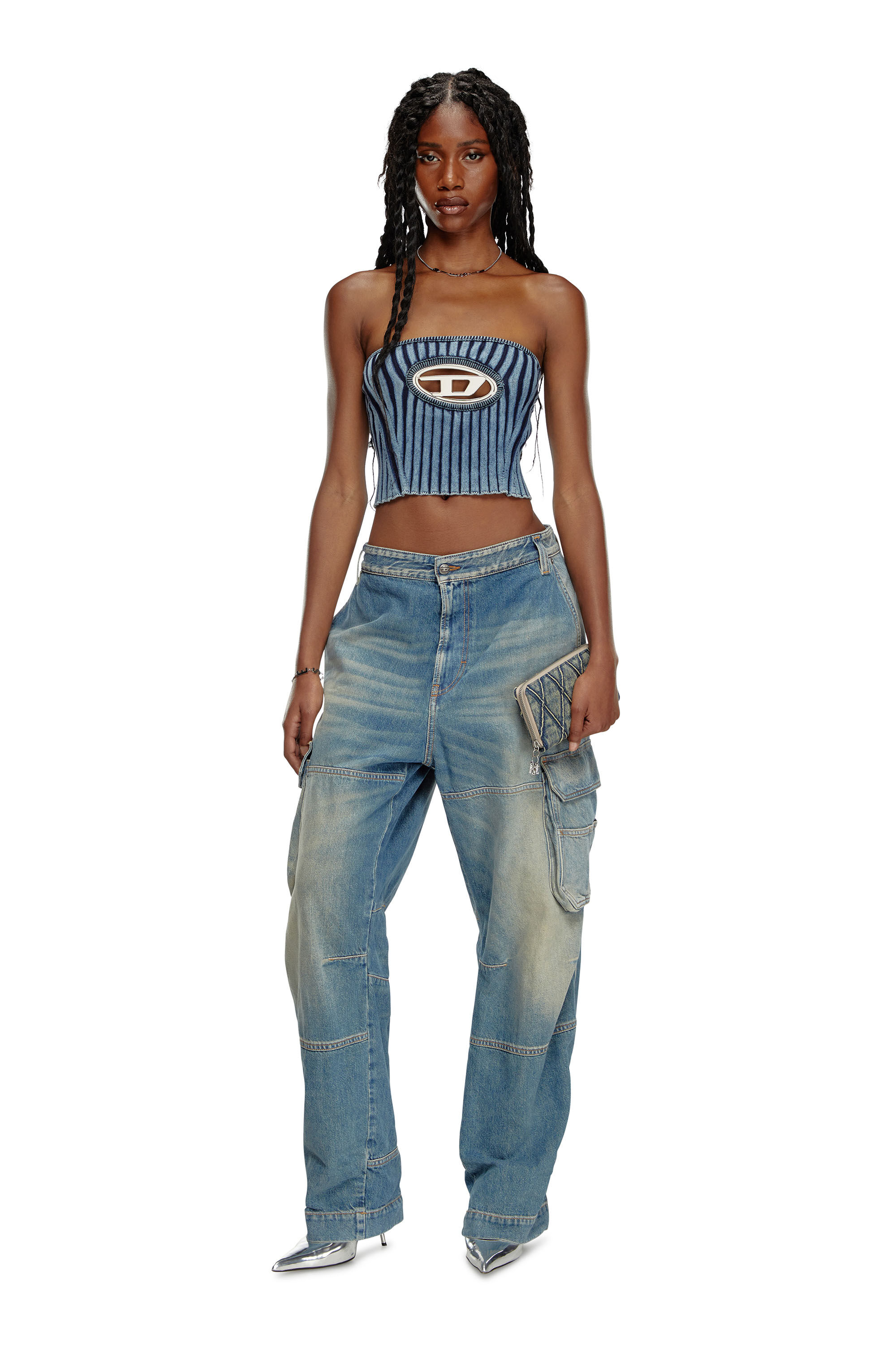 M-CLARKSVILLE Woman: Bandeau Top, cut out, D logo plaque | Diesel