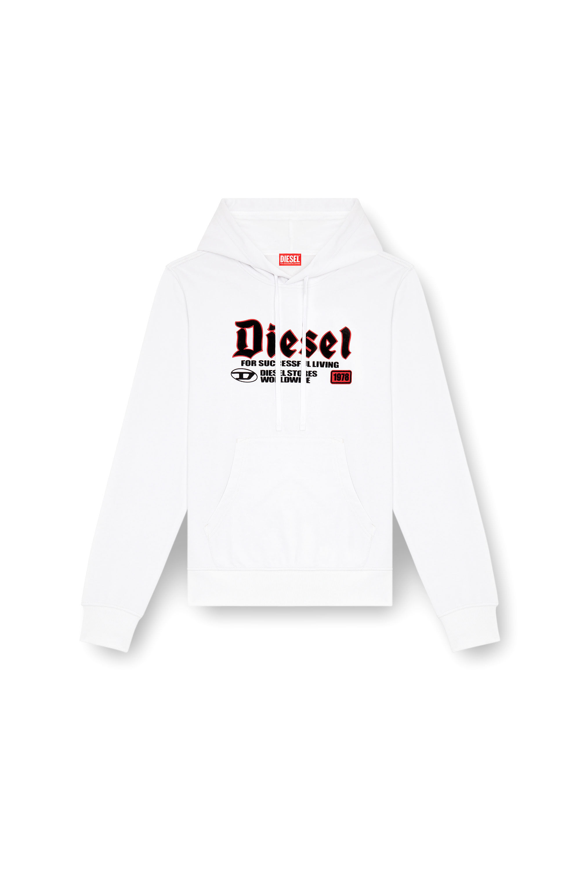 Diesel white hoodie hot sale