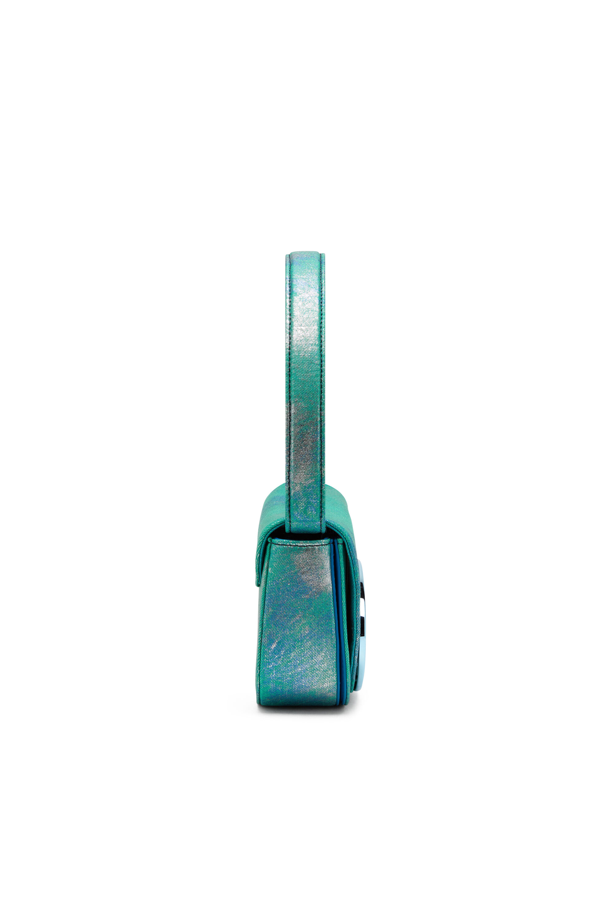 Diesel - 1DR, Woman's 1DR-Iconic shoulder bag in pop colour denim in Blue/Green - 4