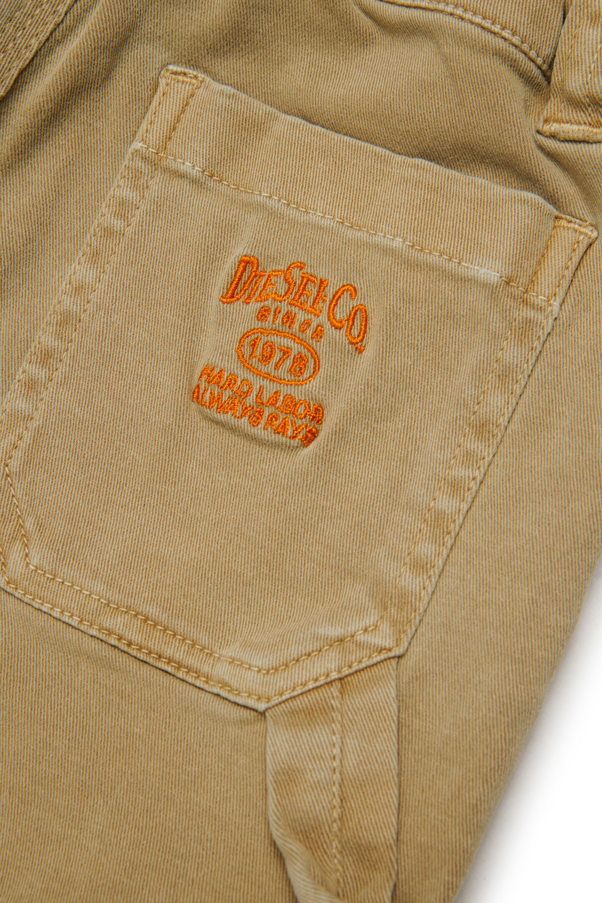 Diesel - PELINIB, Man's Workwear-style pants in stretch cotton in Brown - 4