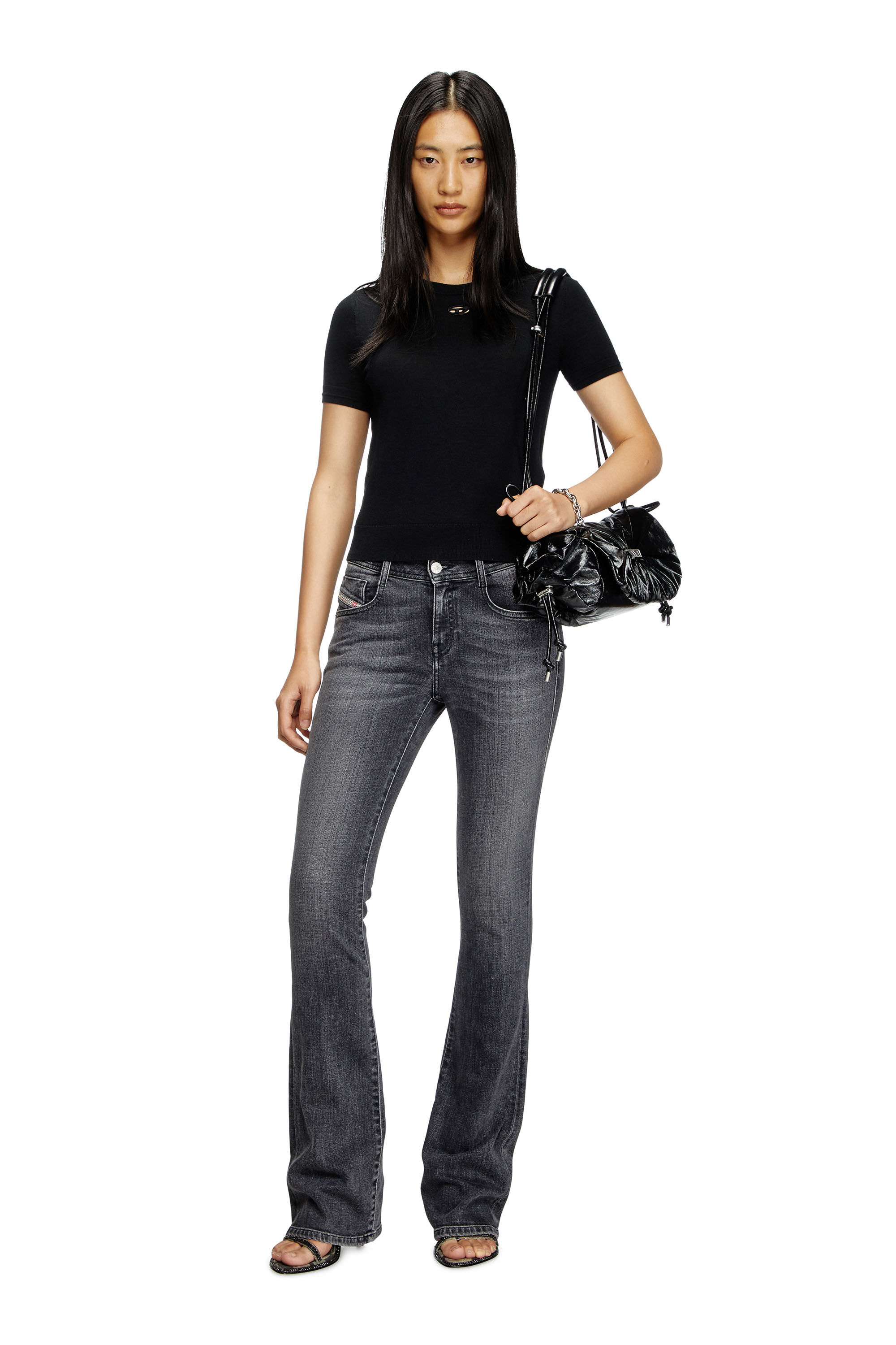 ★DIESEL★ M.Aline Short Sleeve T-Shirt Black A175010DCCH9XX Women's Short-sleeve jumper in wool | Black | Diesel