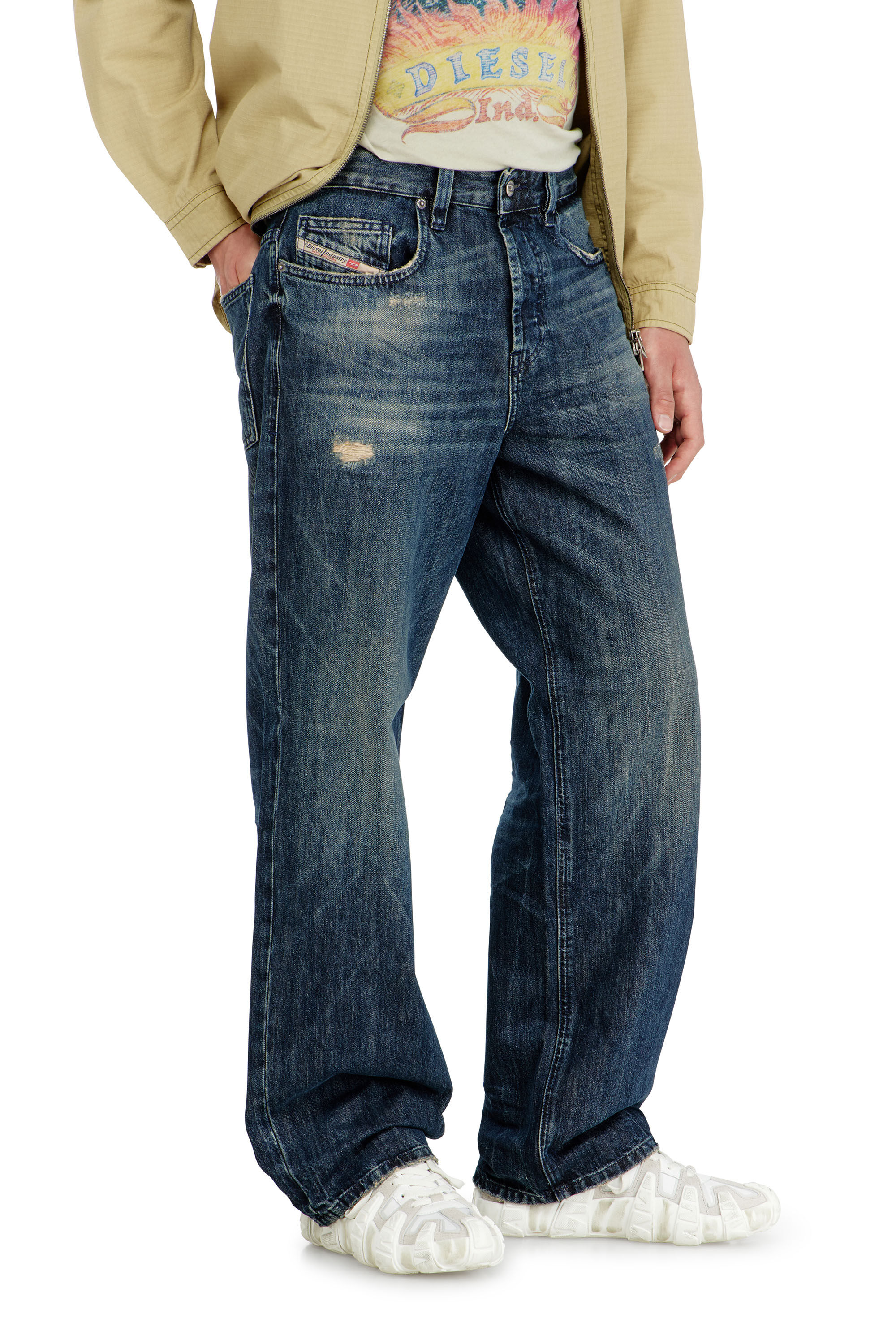 Men's Relaxed Jeans | Dark Blue | Diesel 2001 D-Macro