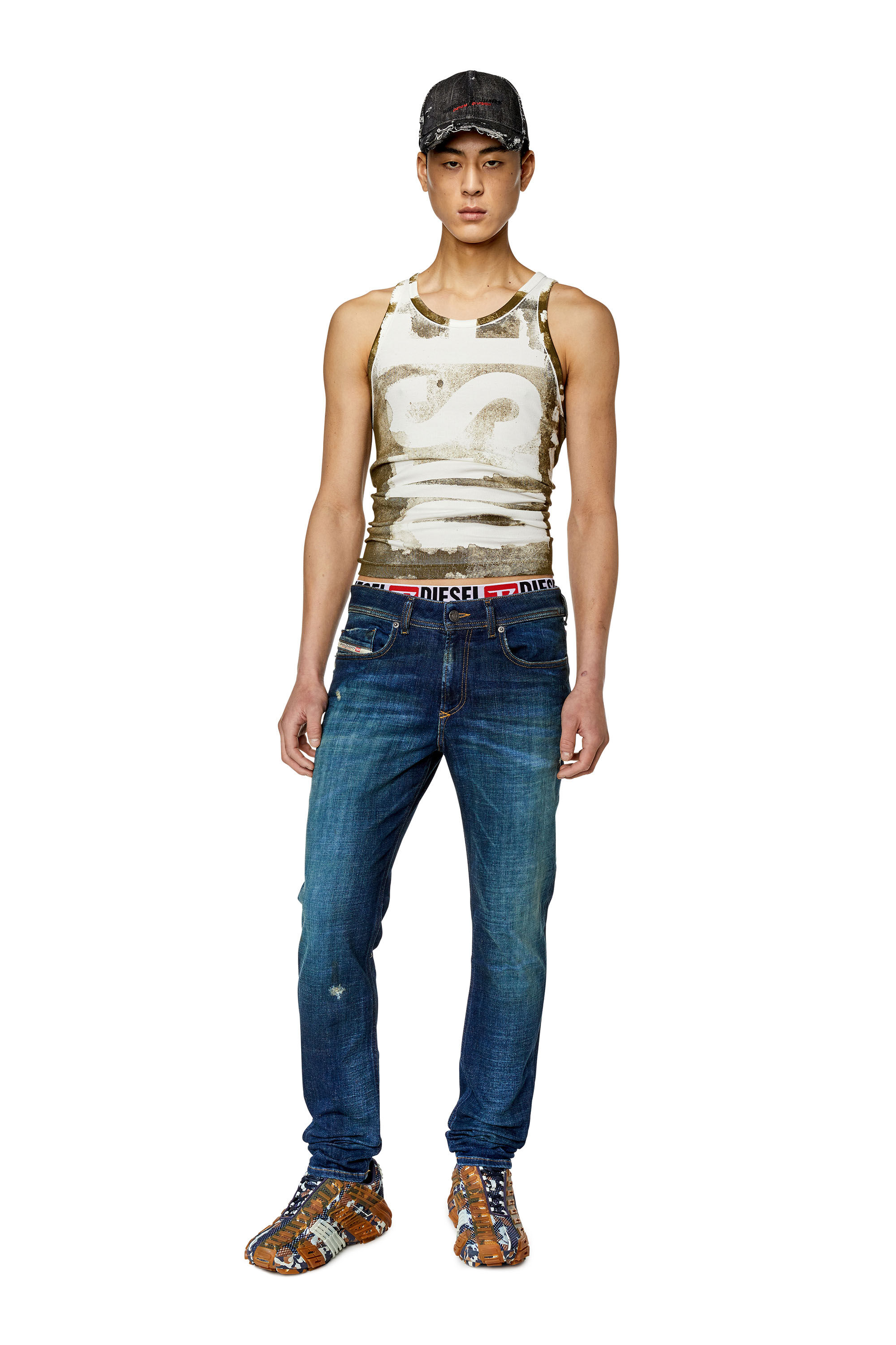 Diesel - 1979 Sleenker 09F09 Skinny Jeans, Dark Blue - Image 1