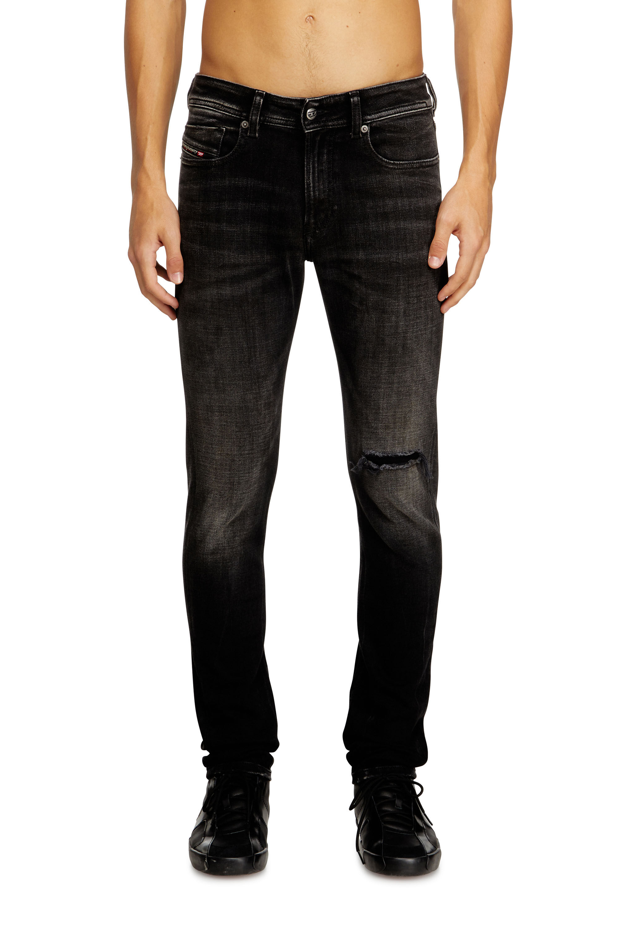 Diesel - Man's Skinny Jeans 1979 Sleenker 09N19, Black/Dark grey - 3