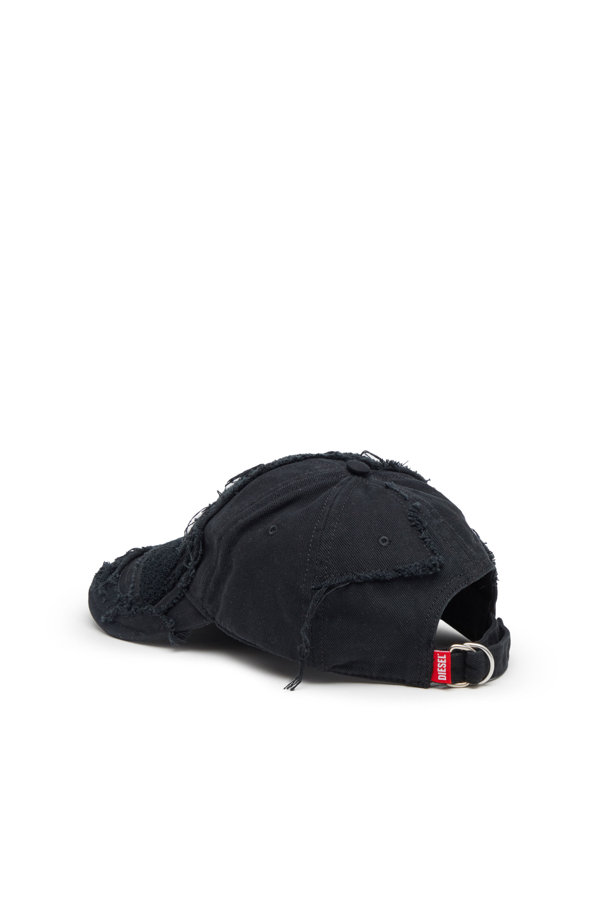 Diesel - C-OBI, Man Baseball cap with towel oval D patch in Black - Image 2