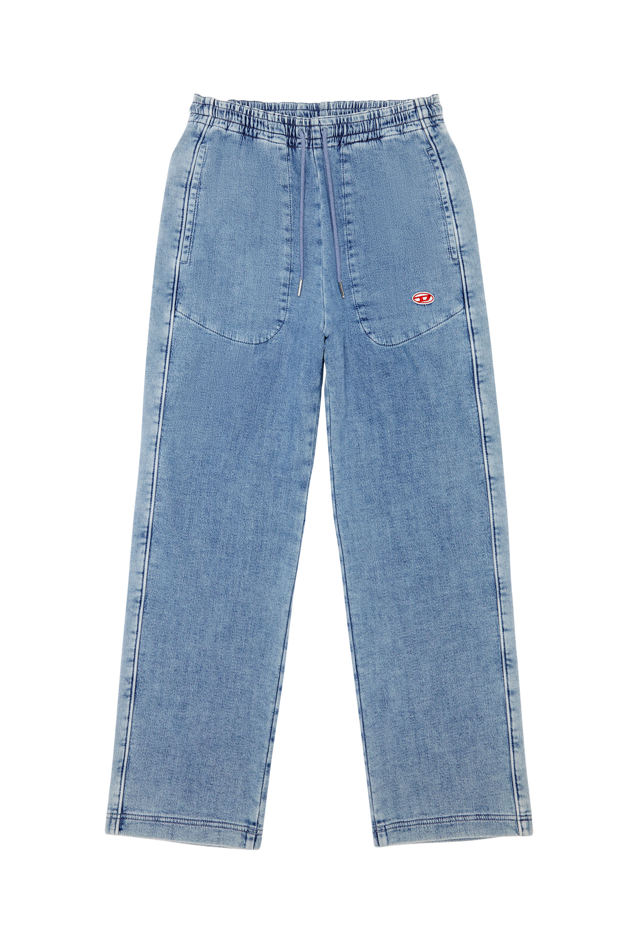 Diesel - Straight D-Martians Track Denim 09D01, Light Blue - Image 2