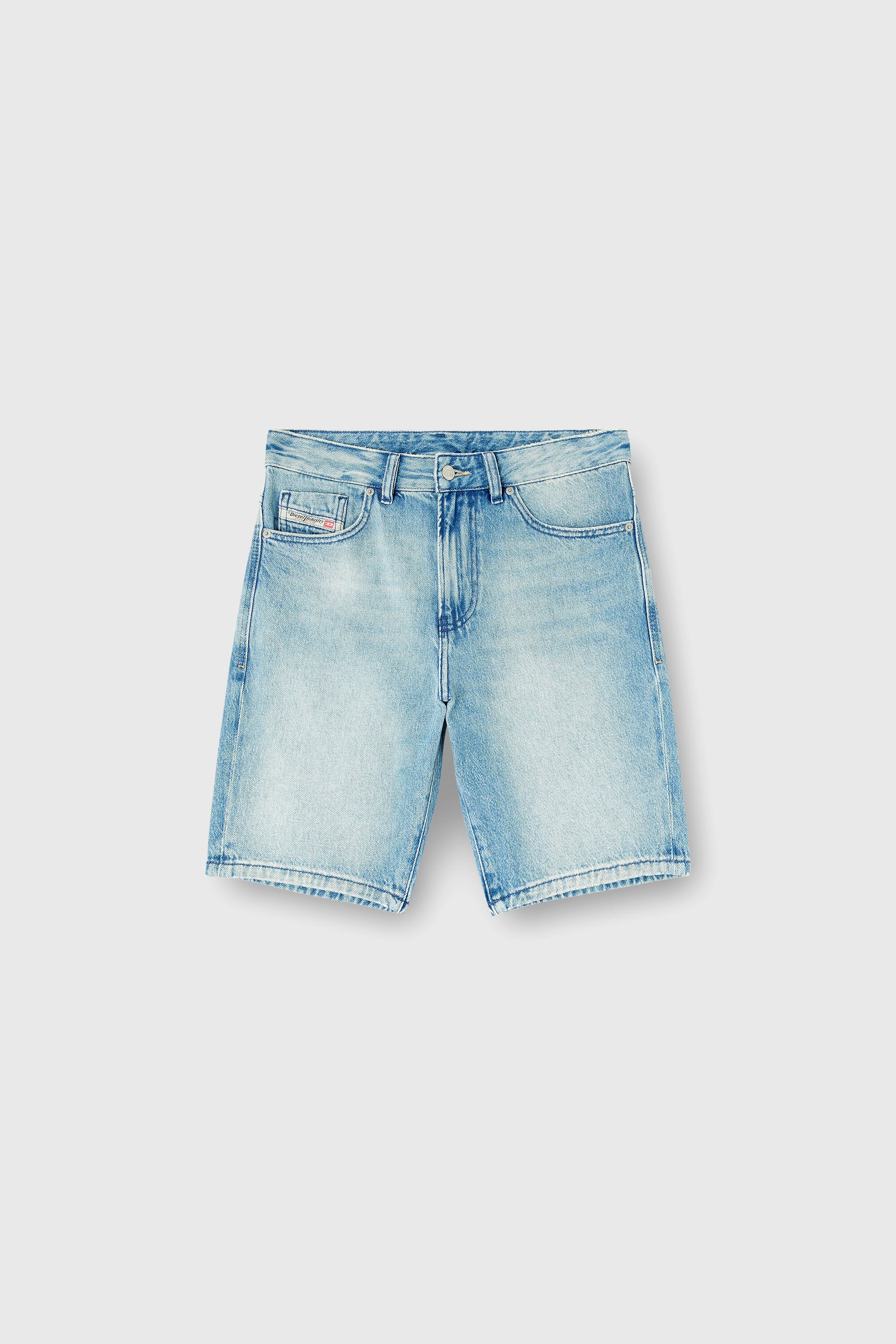 Diesel - D-FIN, Man's Slim denim shorts with organic cotton in Light Blue - 2