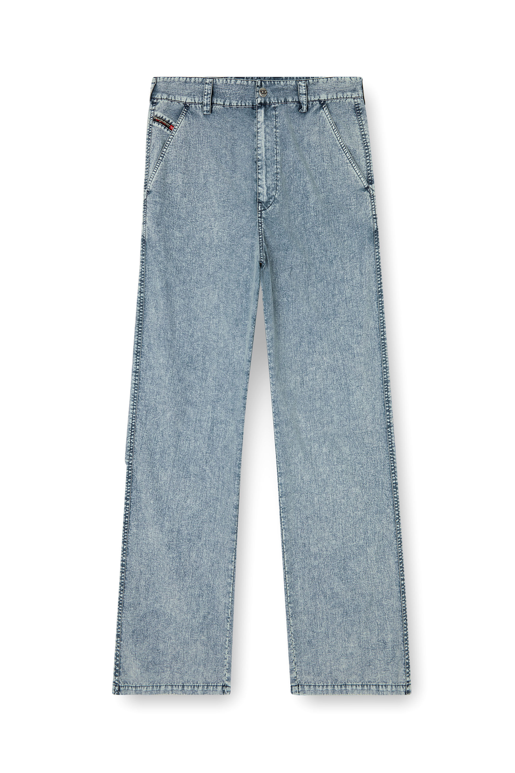 Diesel - P-HANTIK-CHINO, Man's Chino pants in recycled nylon taslan in Light Blue - 2
