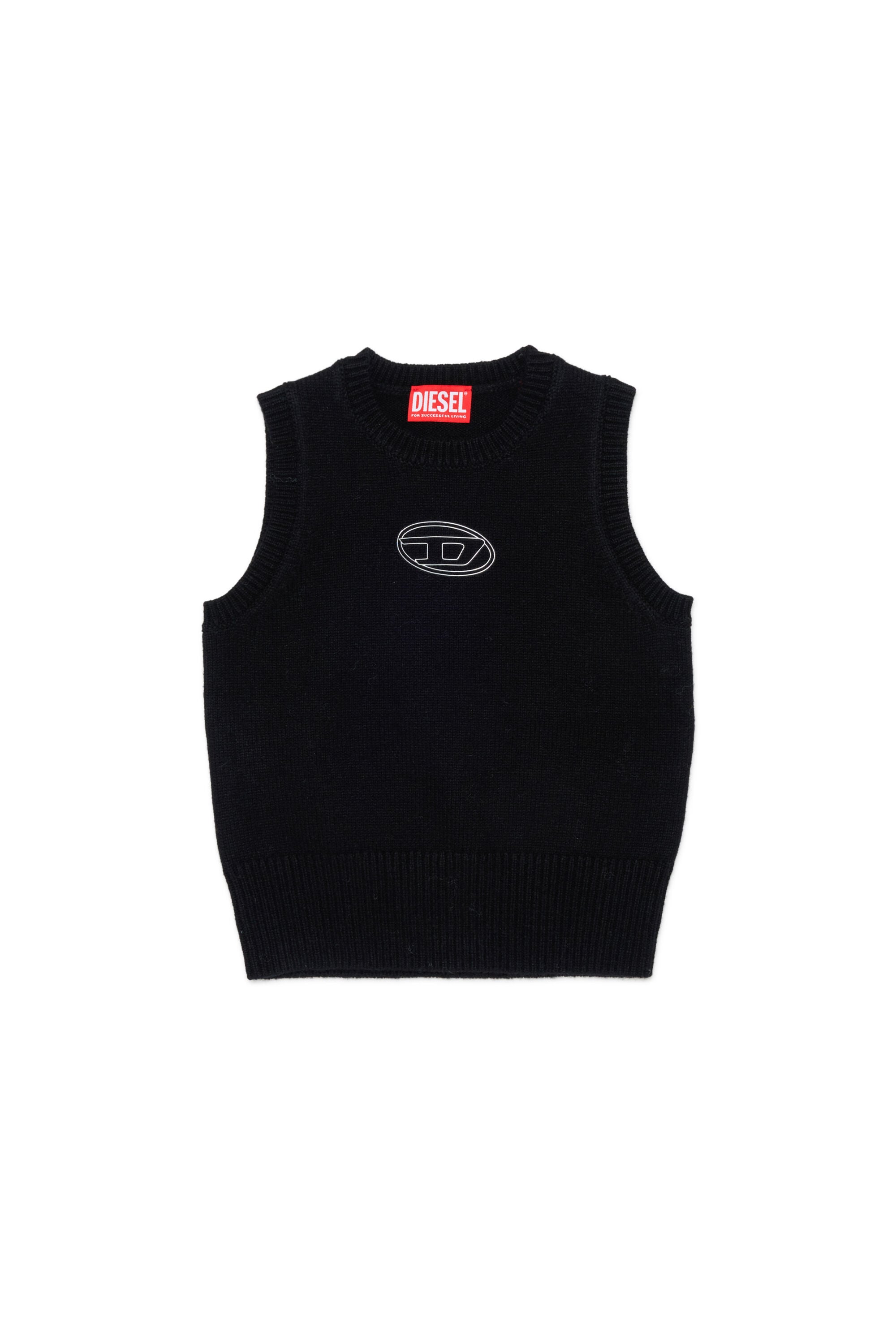 Diesel - KIMKY, Woman's Cashmere-enriched knit vest in Black - 1