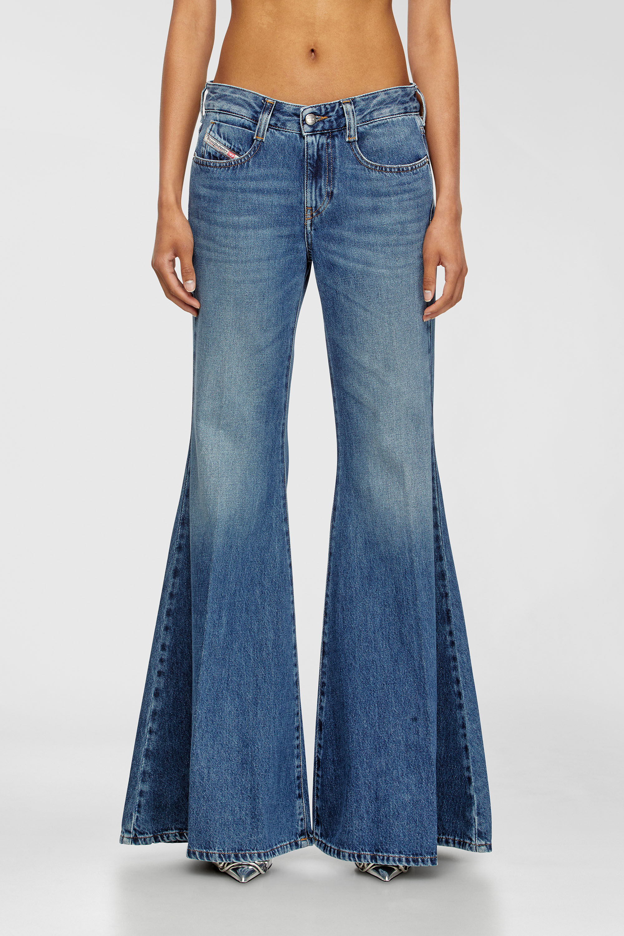 Women's Flare Jeans | Low Waist 1970 D-Bleess | Medium blue