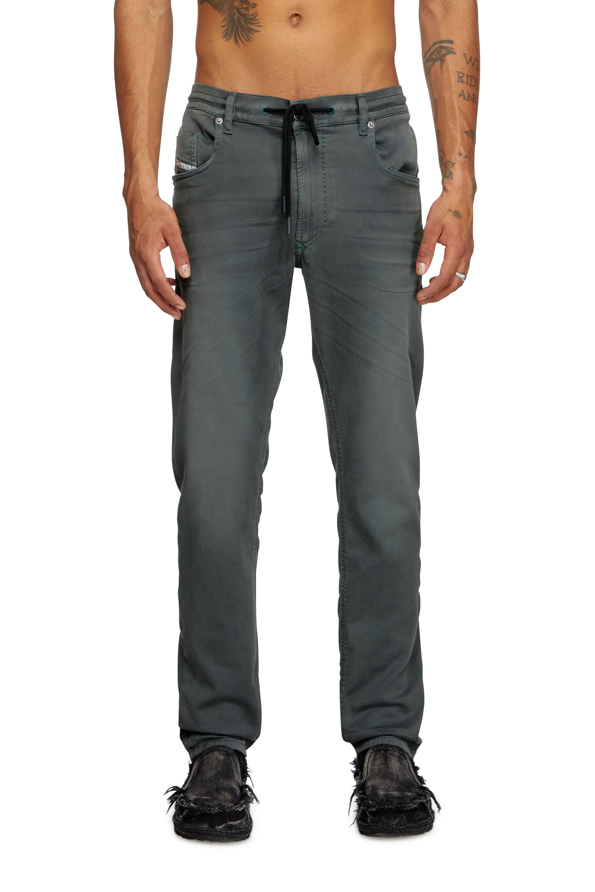 Men's Regular Jeans | Grey | Diesel 2032 D-Krooley Joggjeans®