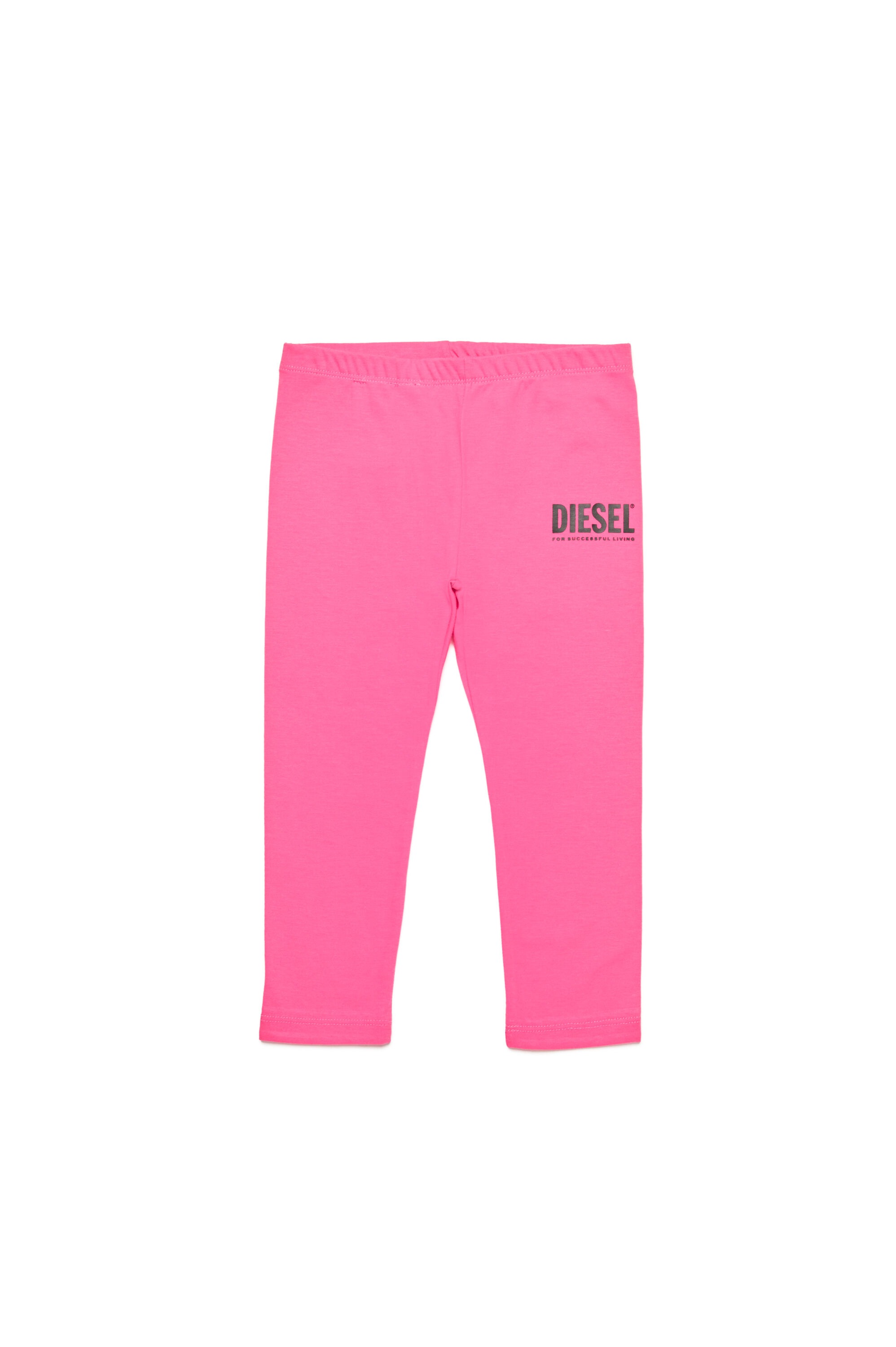 Diesel - PANB, Woman Cotton pants with logo print in Pink - Image 1