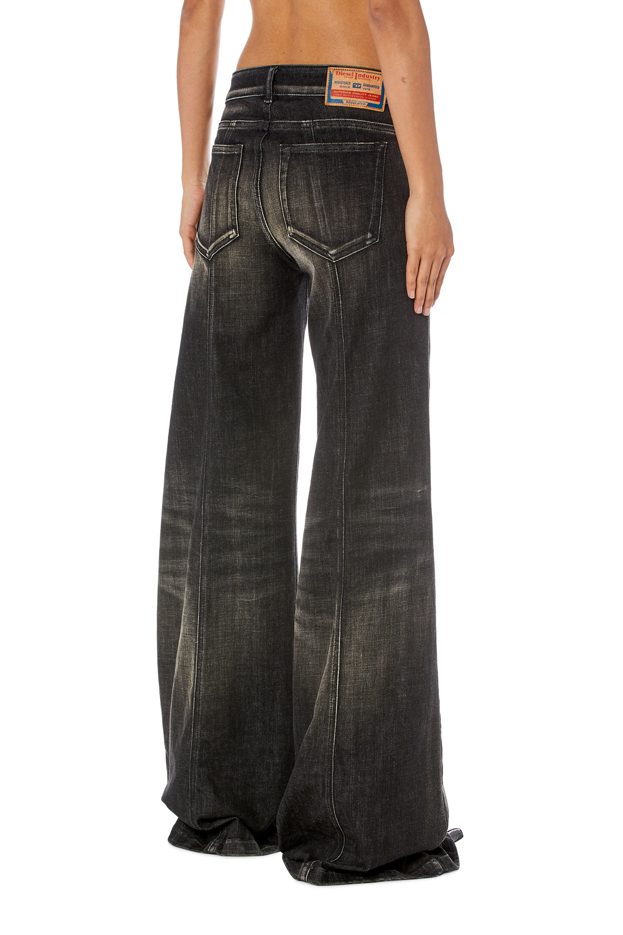 Women's Flare Jeans | Black/Dark grey | Diesel D-Akii Women's Flare Jeans | Black/Dark grey | Diesel D-Akii