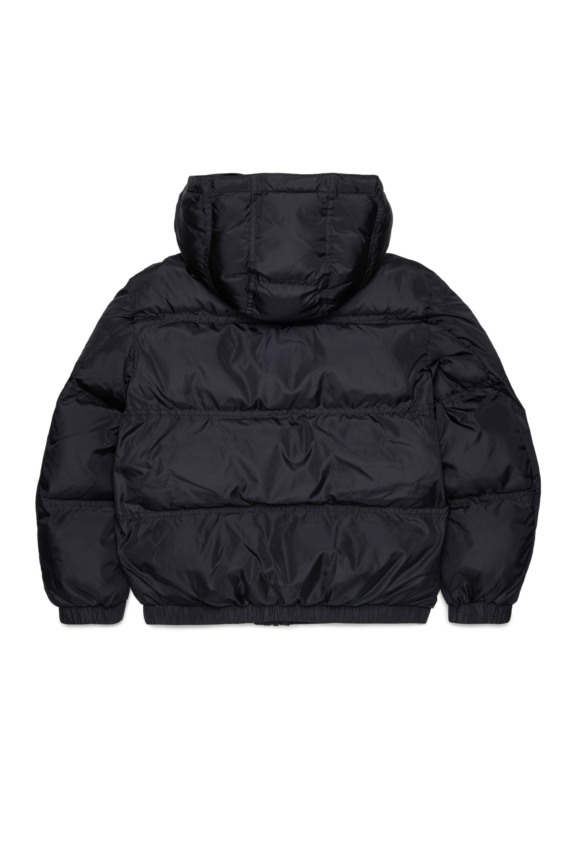 Diesel - JRIVON, Unisex's Hooded puffer jacket with oversized pockets in Black - 2