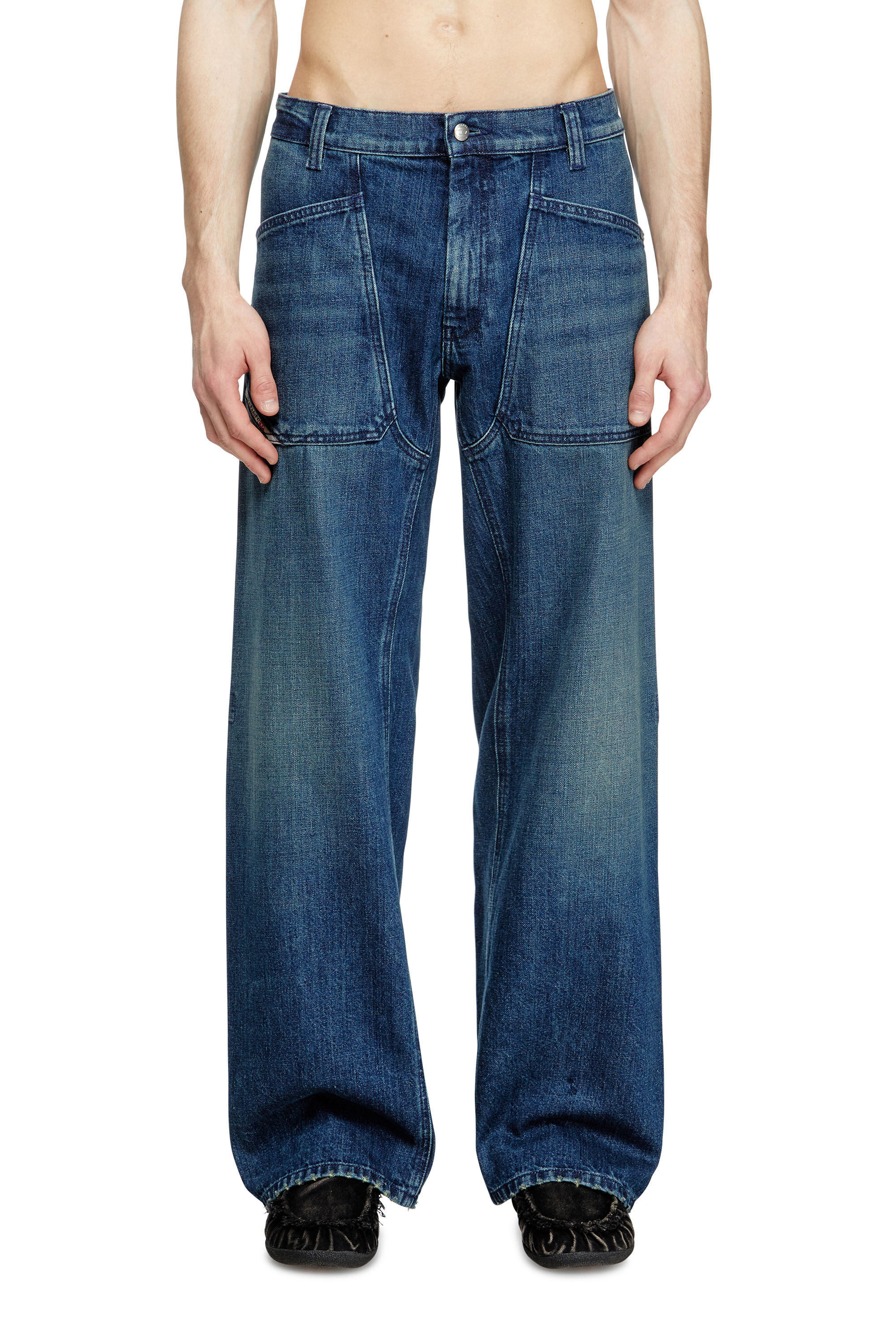 Men's Relaxed Jeans | Dark Blue | Diesel D-Zeta