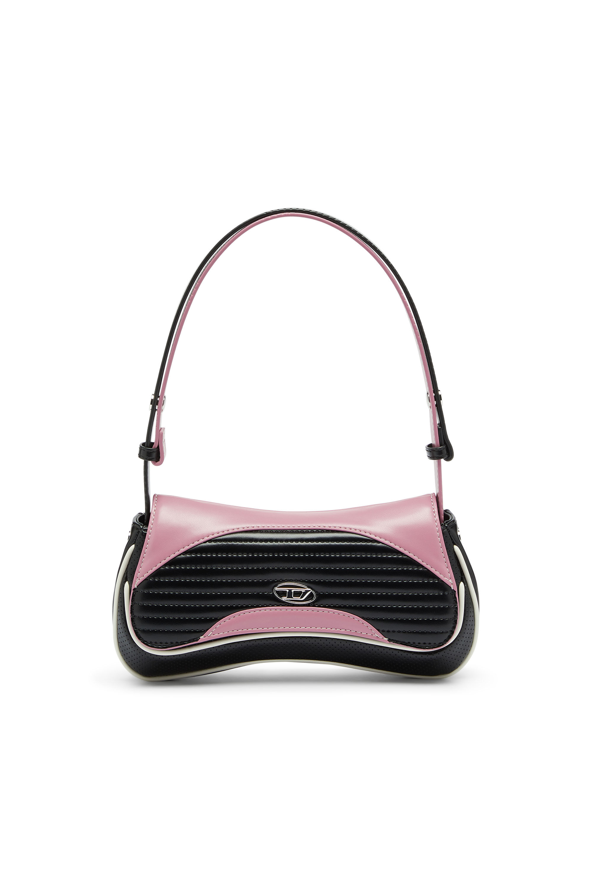 Diesel - PLAY CLUTCH, Woman's Play - Clutch with colour-block design in Black/Pink - 1