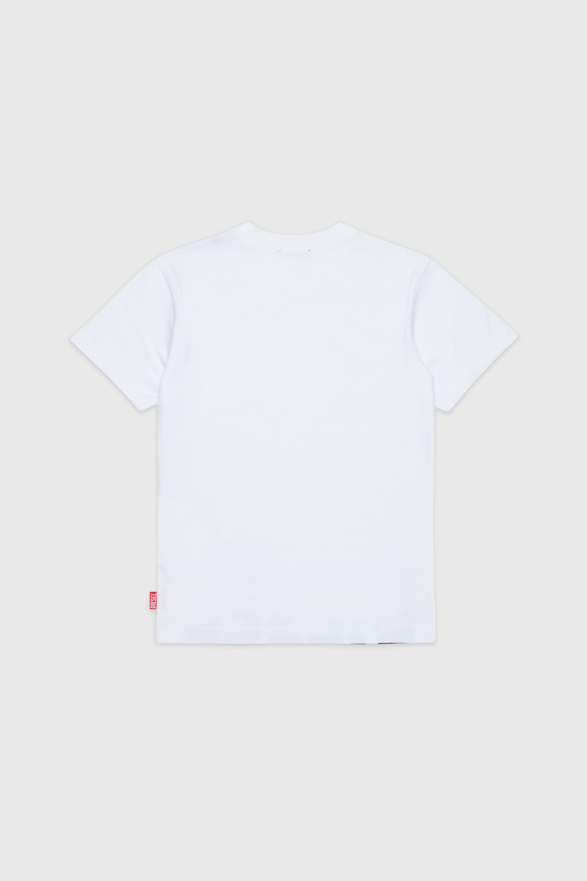 Diesel - TPRES, Man's T-shirt with cut-off logo in White - 2