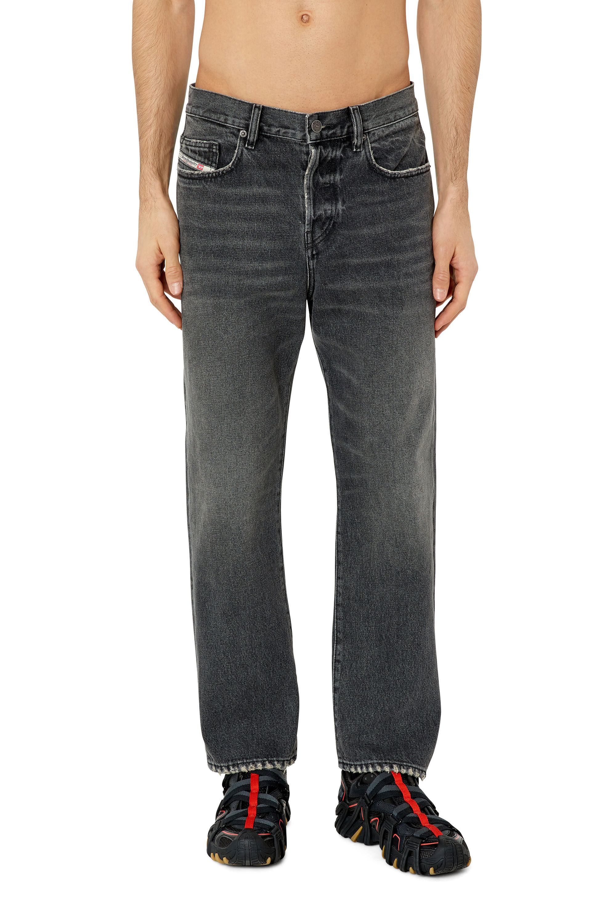 Diesel - 2020 D-Viker 007K8 Straight Jeans, Black/Dark grey - Image 3