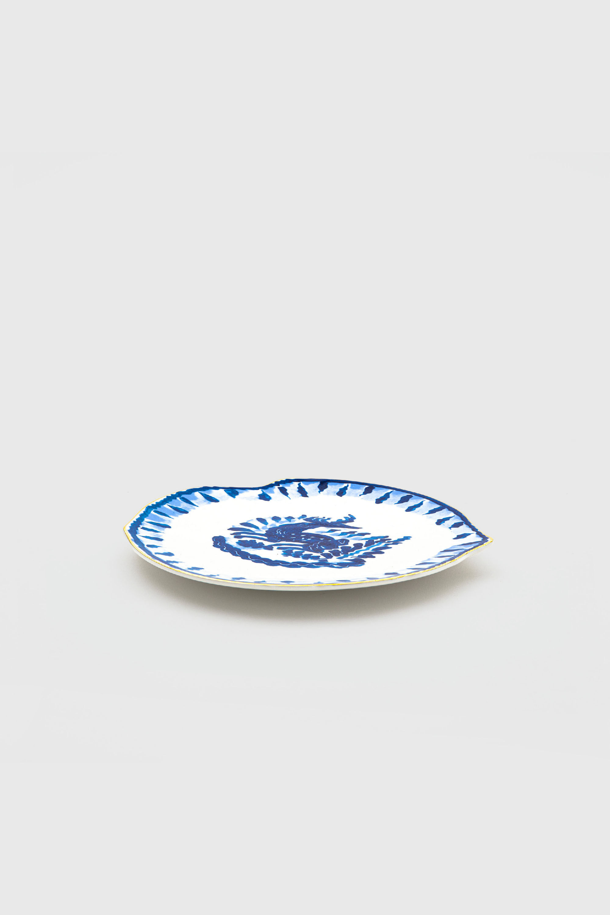 Diesel - 11230 DESSERT PLATE IN PORCELAIN "CLASSI, Unisex's Porcelain dessert plate in White/Blue - 3