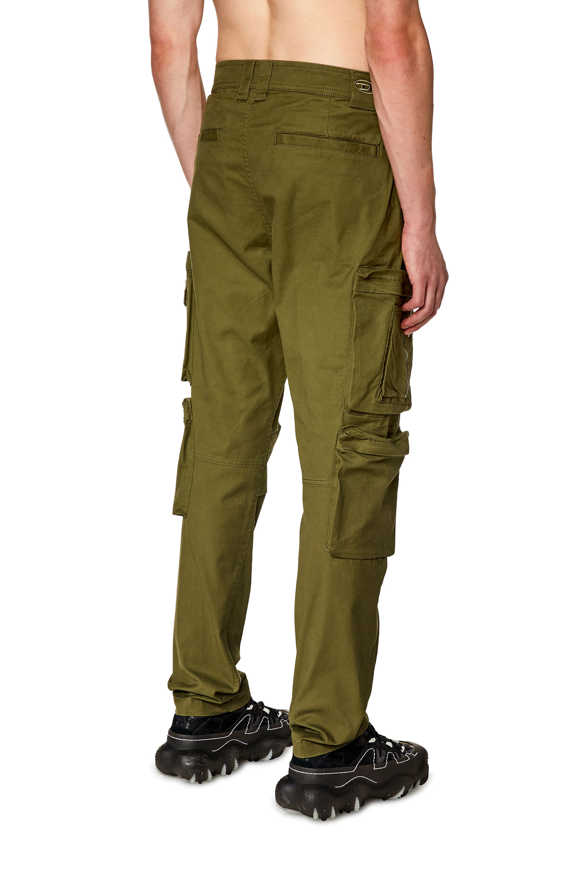 Men's Cargo pants with zip pocket | Green | Diesel