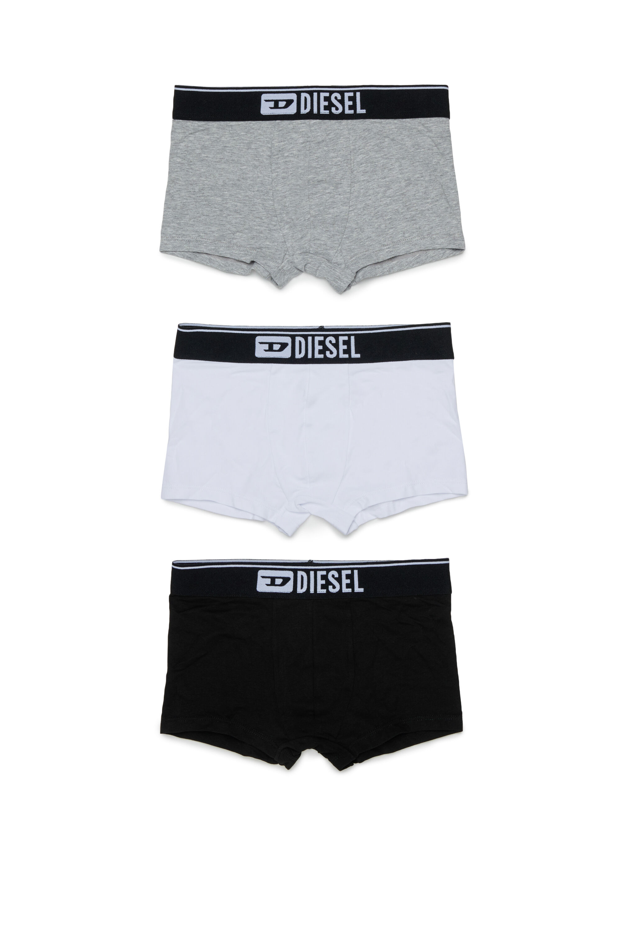 Diesel - UM-UGINTRIPACK-DD, Man's 3-pack boxer briefs in stretch cotton in Black/Grey - 1