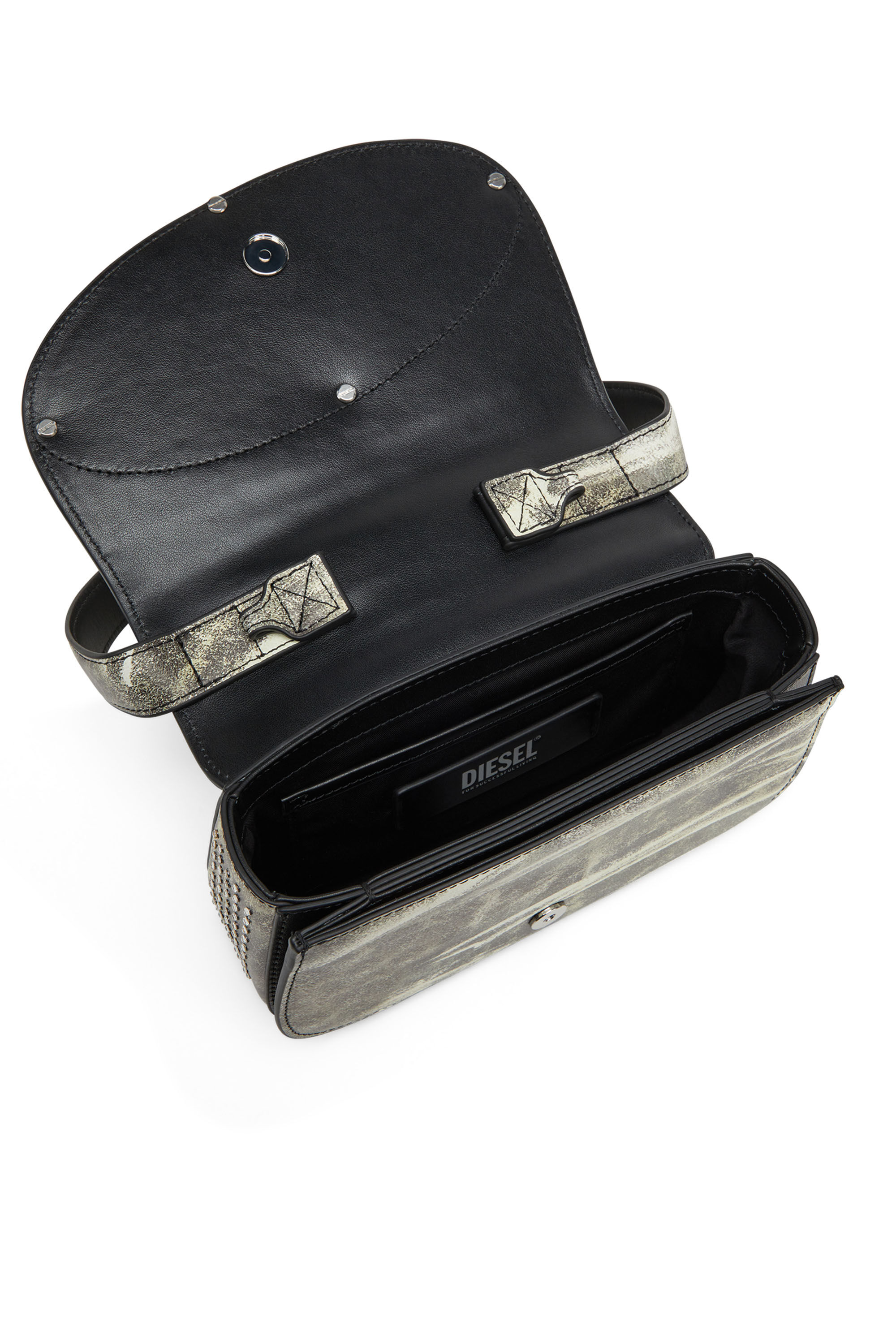 Embellished leather outlet shoulder bag