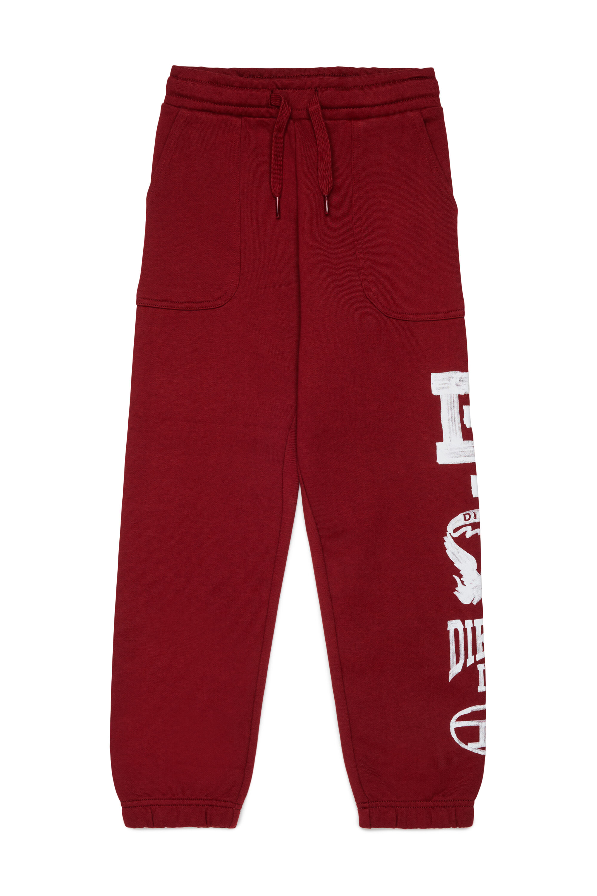 Diesel - PBUNDY, Man's Sweatpants with collegiate-style logos in Red - 1
