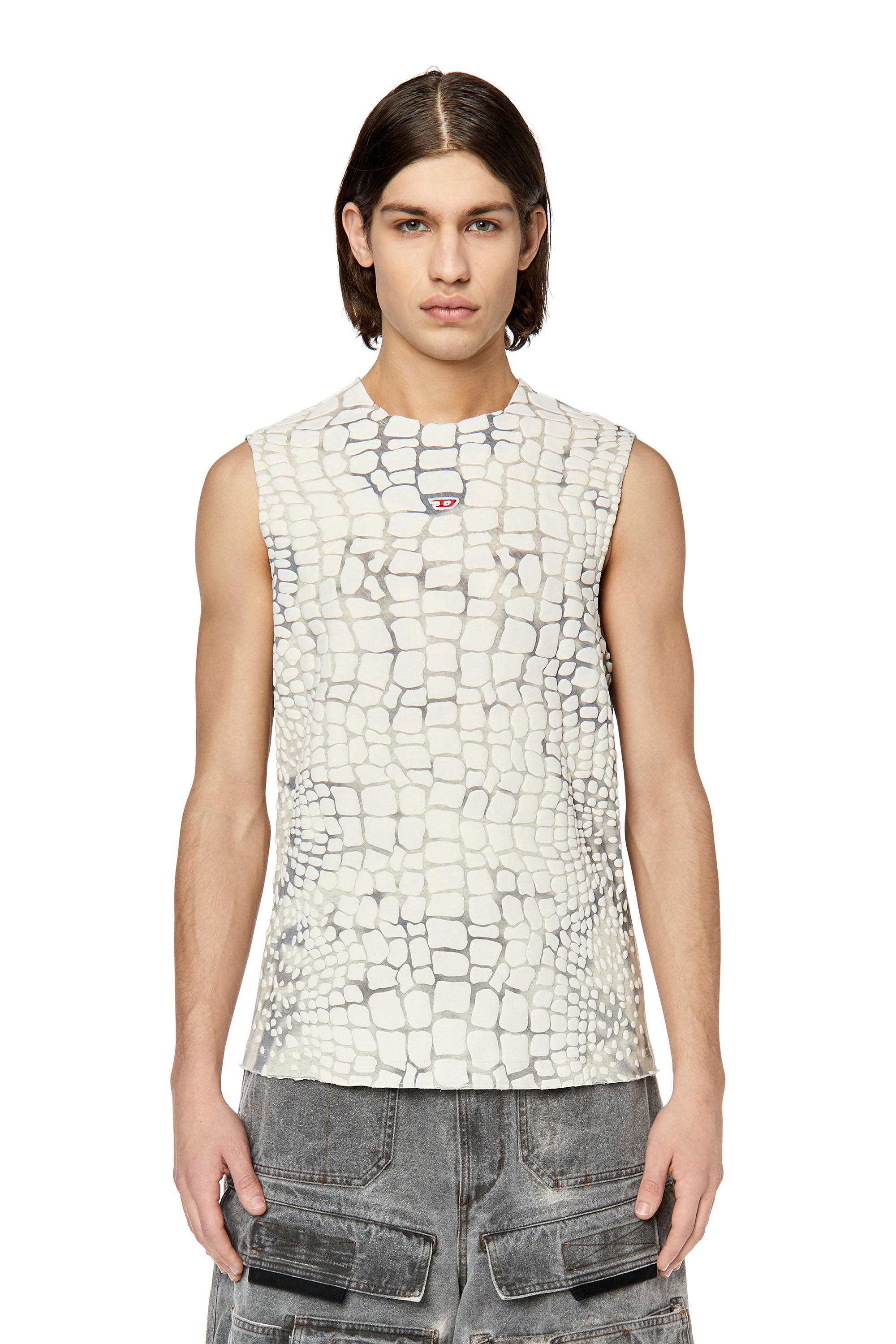 Diesel - T-WALLY, Grey/White - Image 3