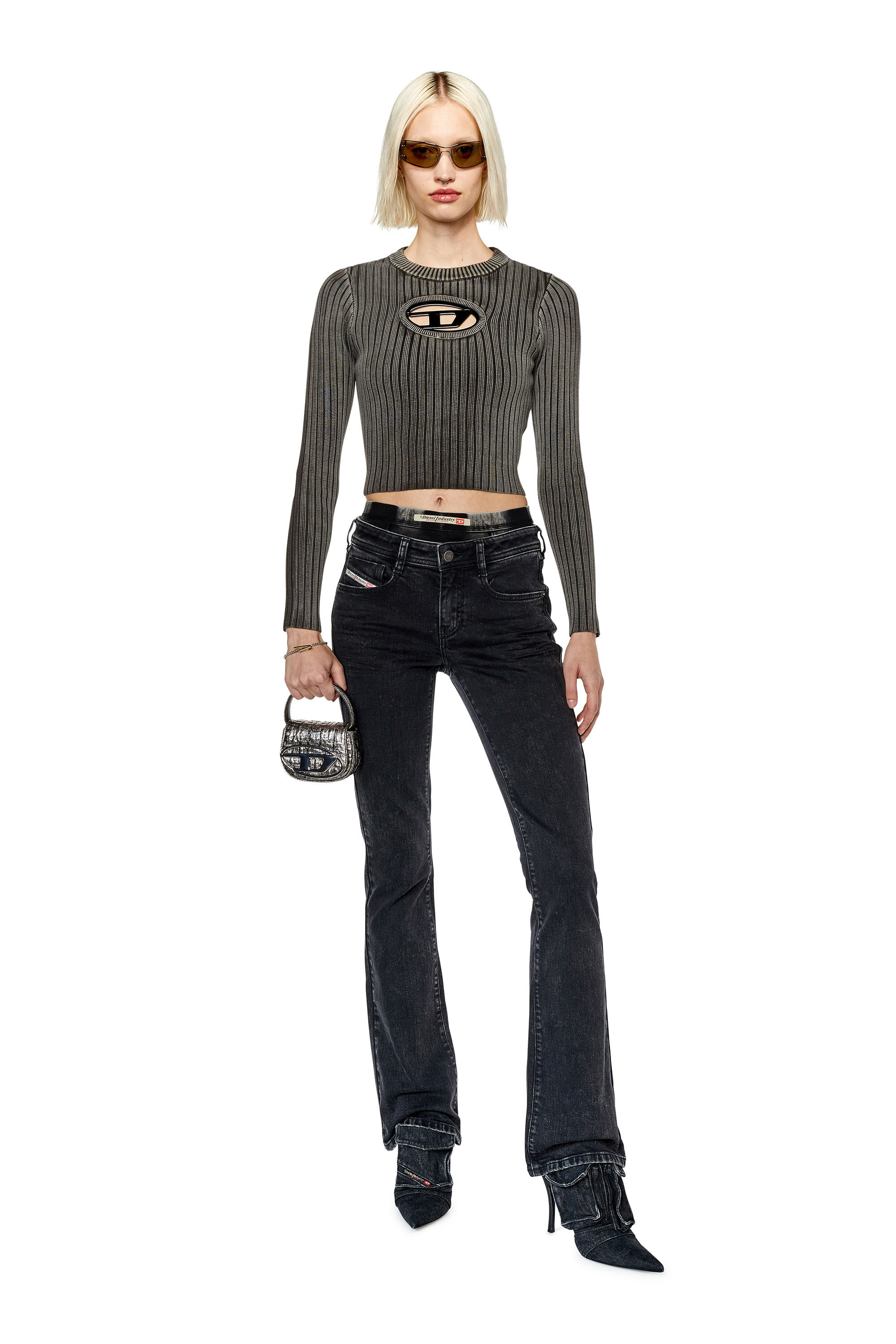 Diesel - Bootcut and Flare Jeans 1969 D-Ebbey 0ENAP, Black/Dark grey - Image 1