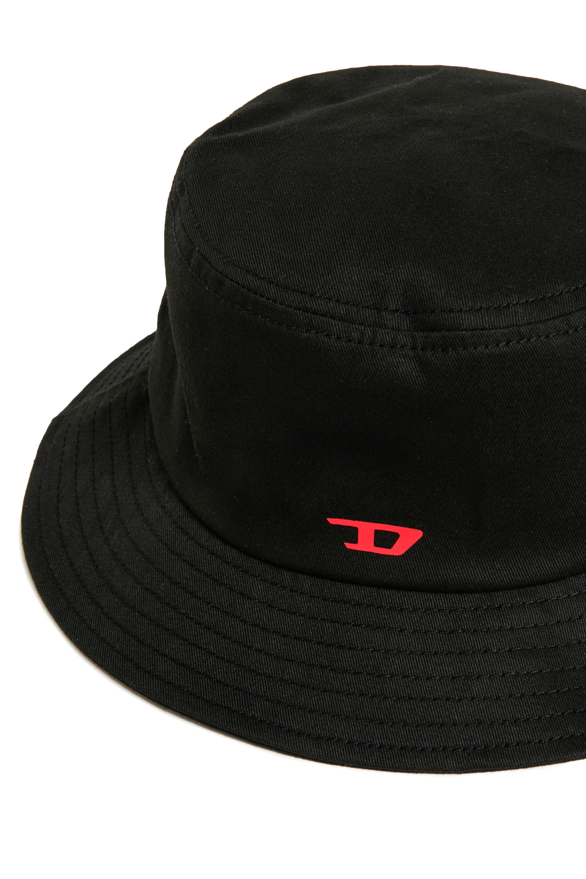 Diesel - FILAD, Man's Bucket hat in cotton with D embroidery in Black - 3