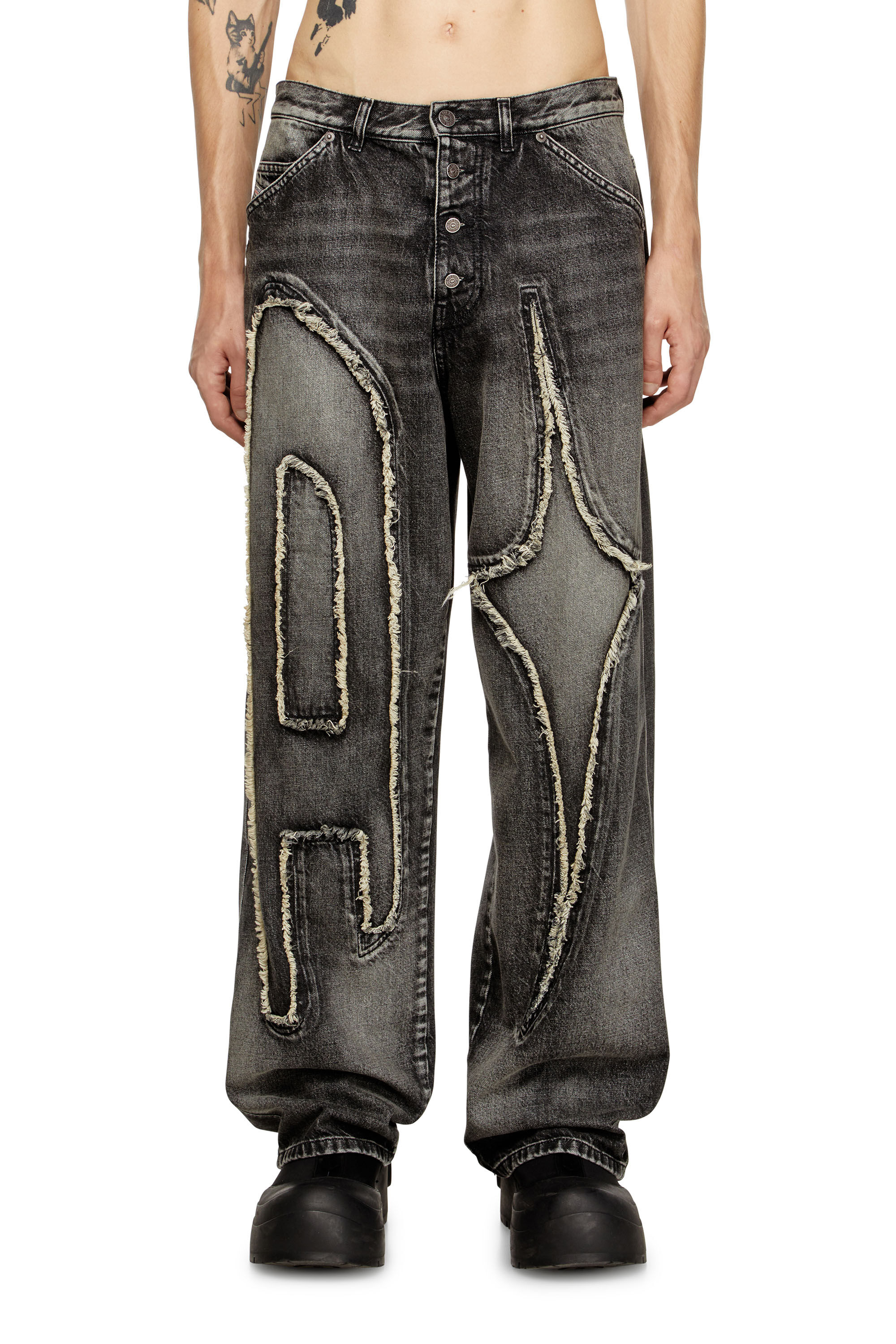 Women's Straight Jeans | Black/Dark grey | Diesel D-ThugClub