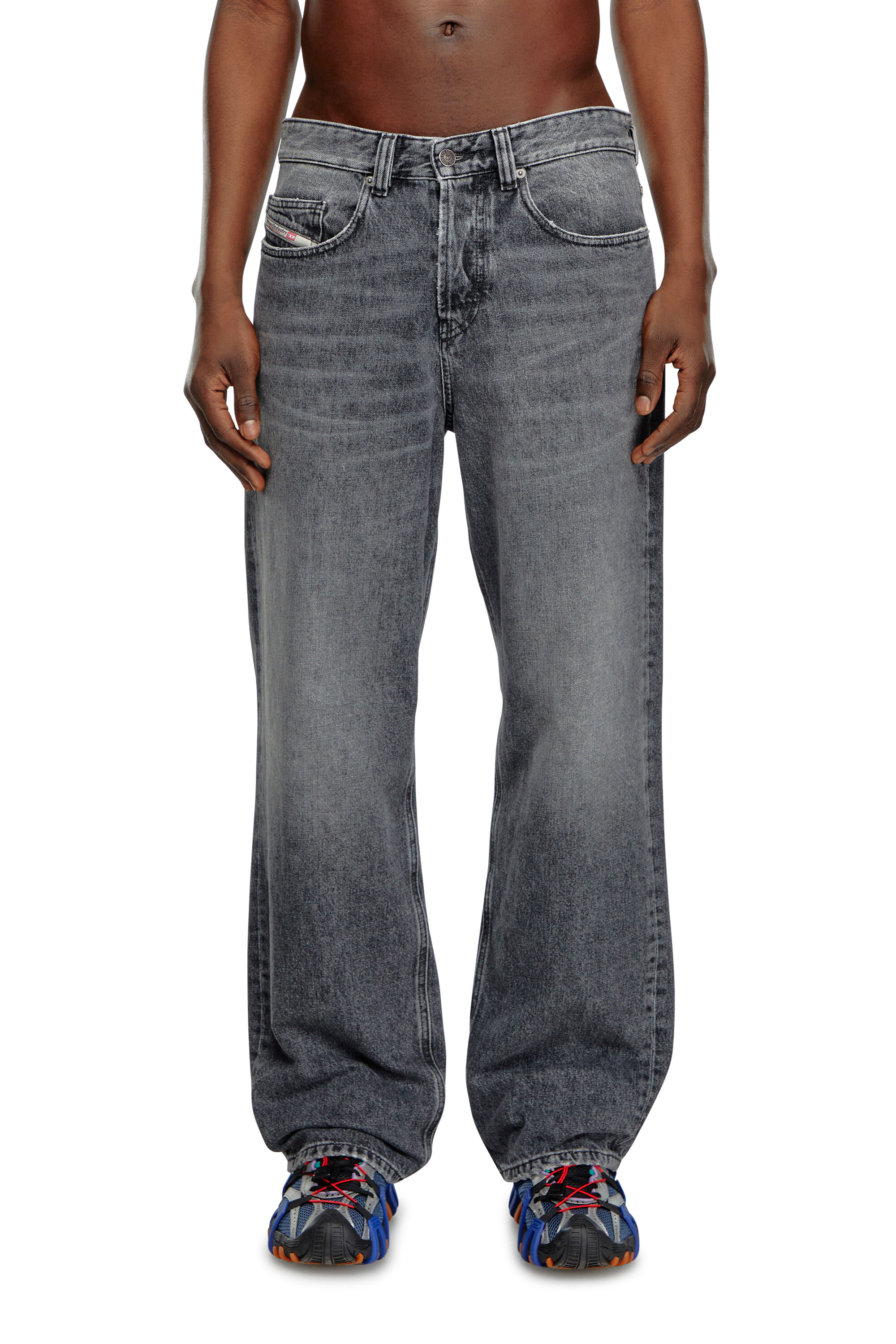 Straight Baggy Jeans 2001 D Macro Dark Grey Diesel