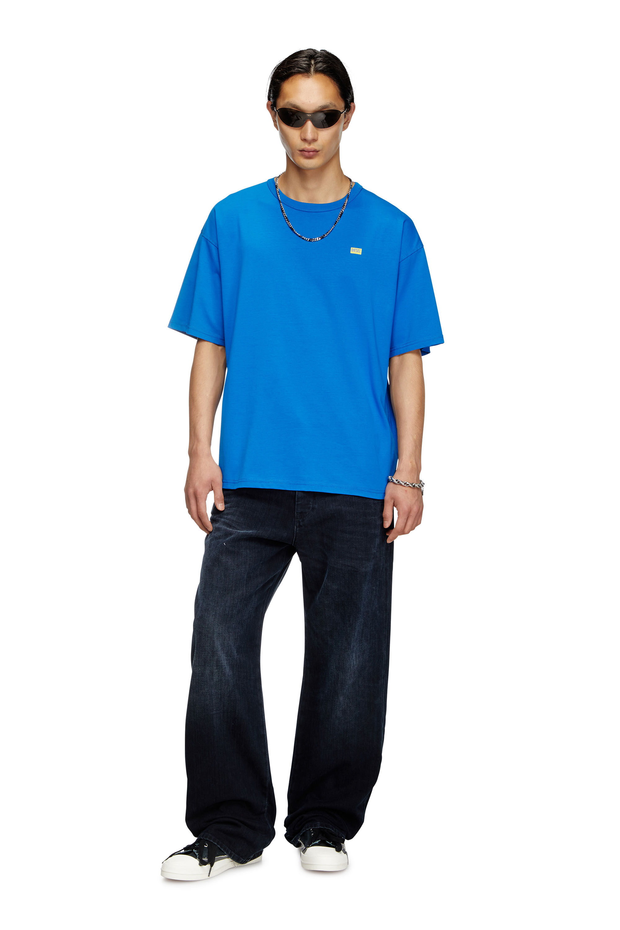 Diesel - T-BOXT-R30, Man's T-shirt with small logo in Blue - 1