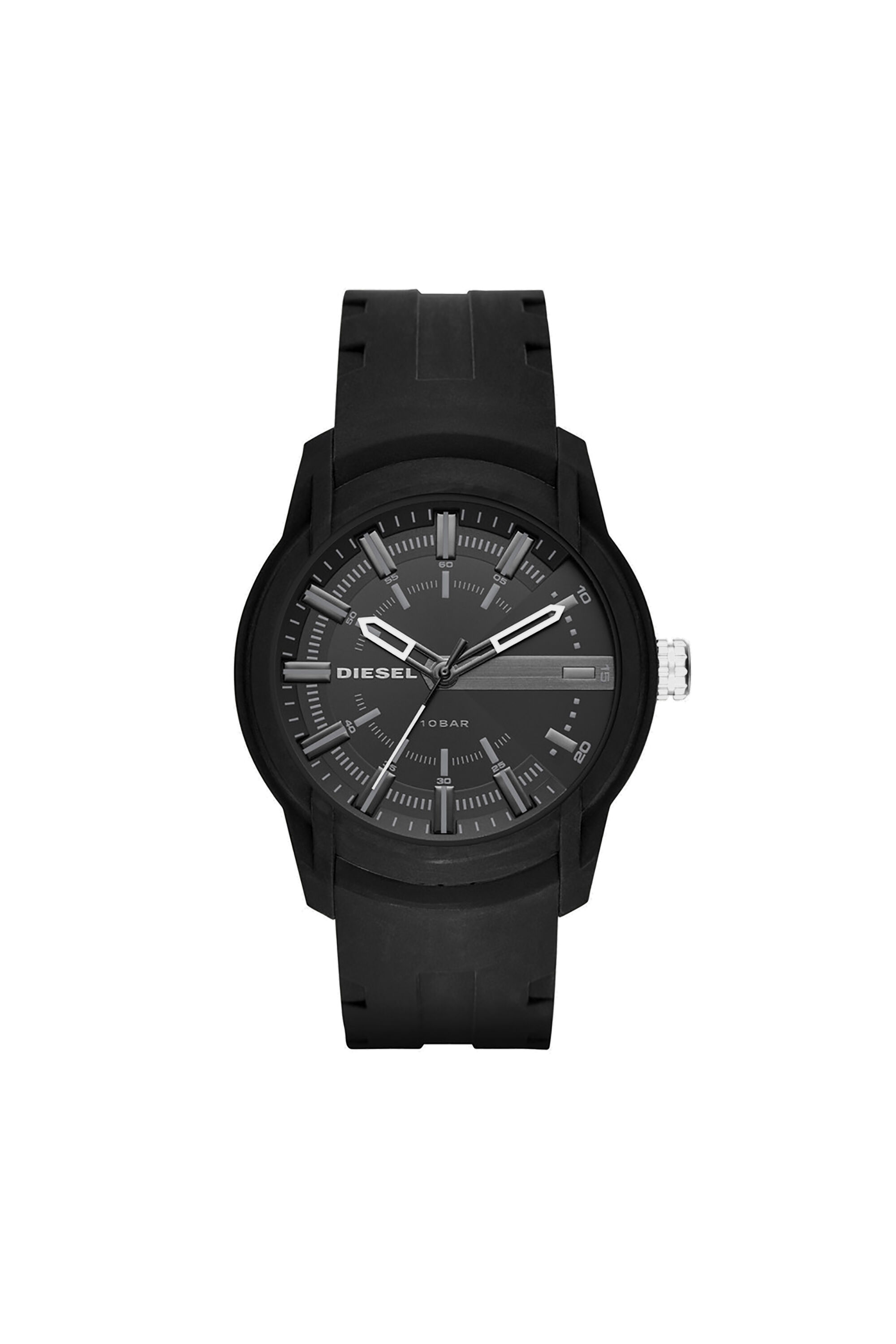 DZ1830 Man Armbar silicone watch with black dial Diesel